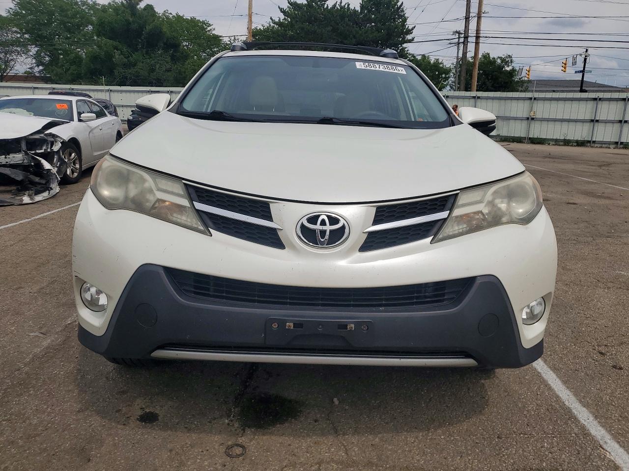 2014 Toyota Rav4 Limited White vin: JTMDFREV8ED075554