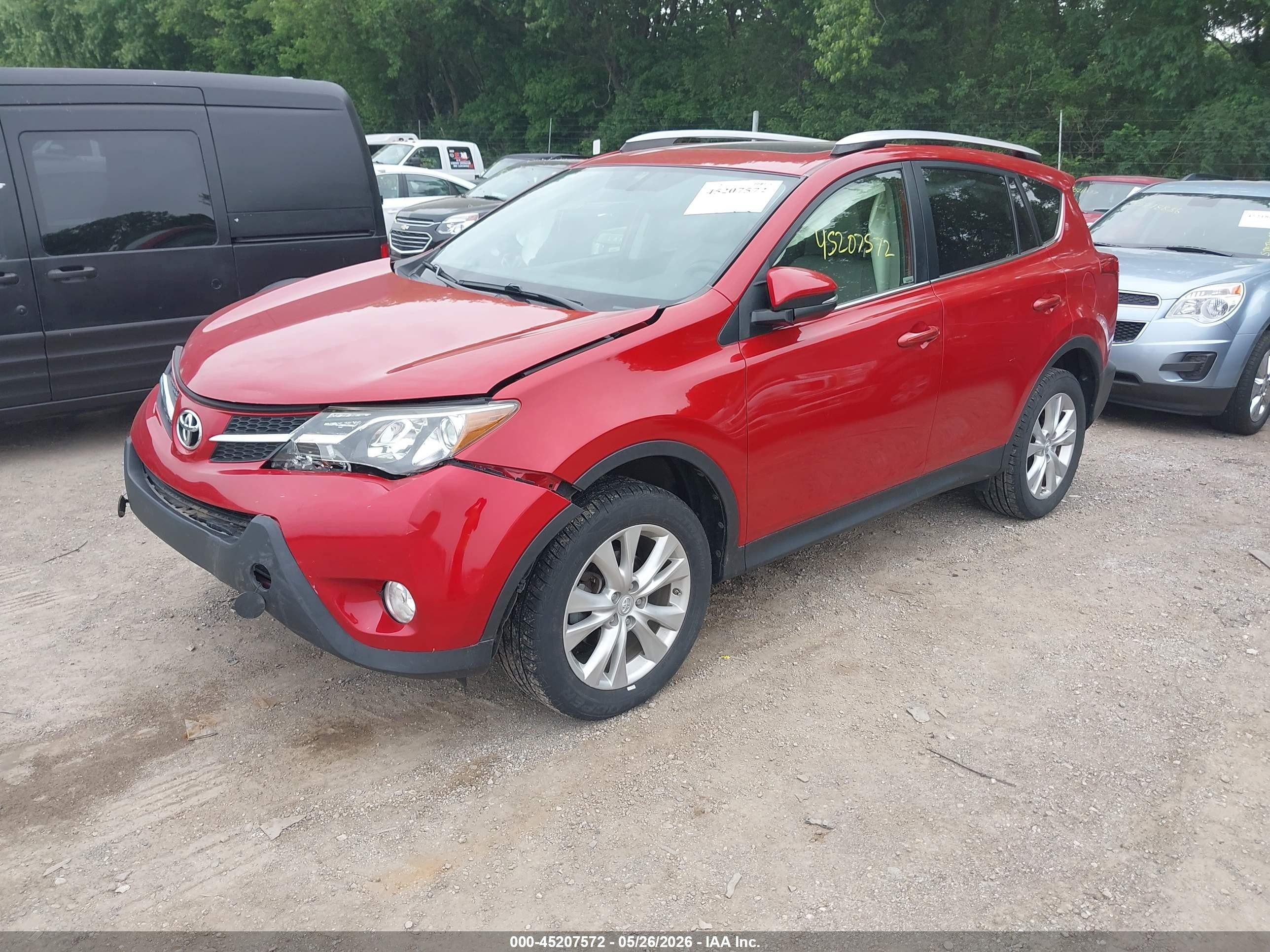 2014 Toyota Rav4 Limited Red vin: JTMDFREV8ED093651
