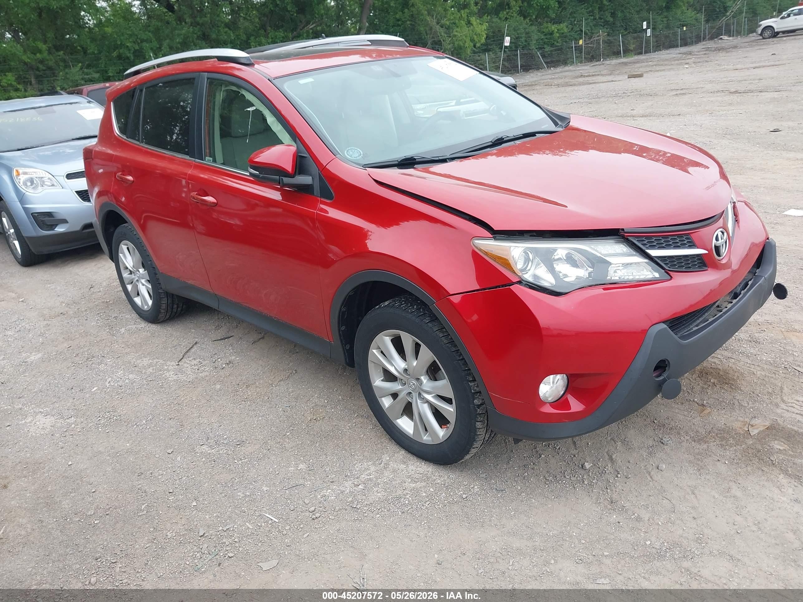 2014 Toyota Rav4 Limited Red vin: JTMDFREV8ED093651