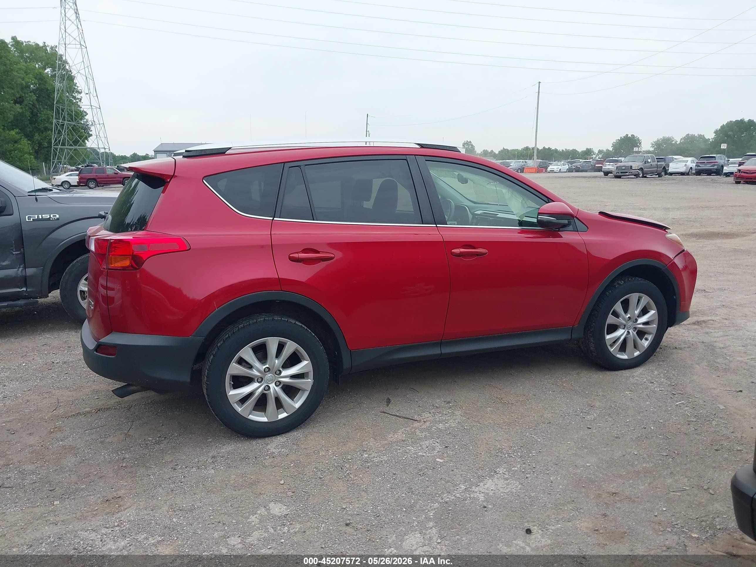 2014 Toyota Rav4 Limited Red vin: JTMDFREV8ED093651