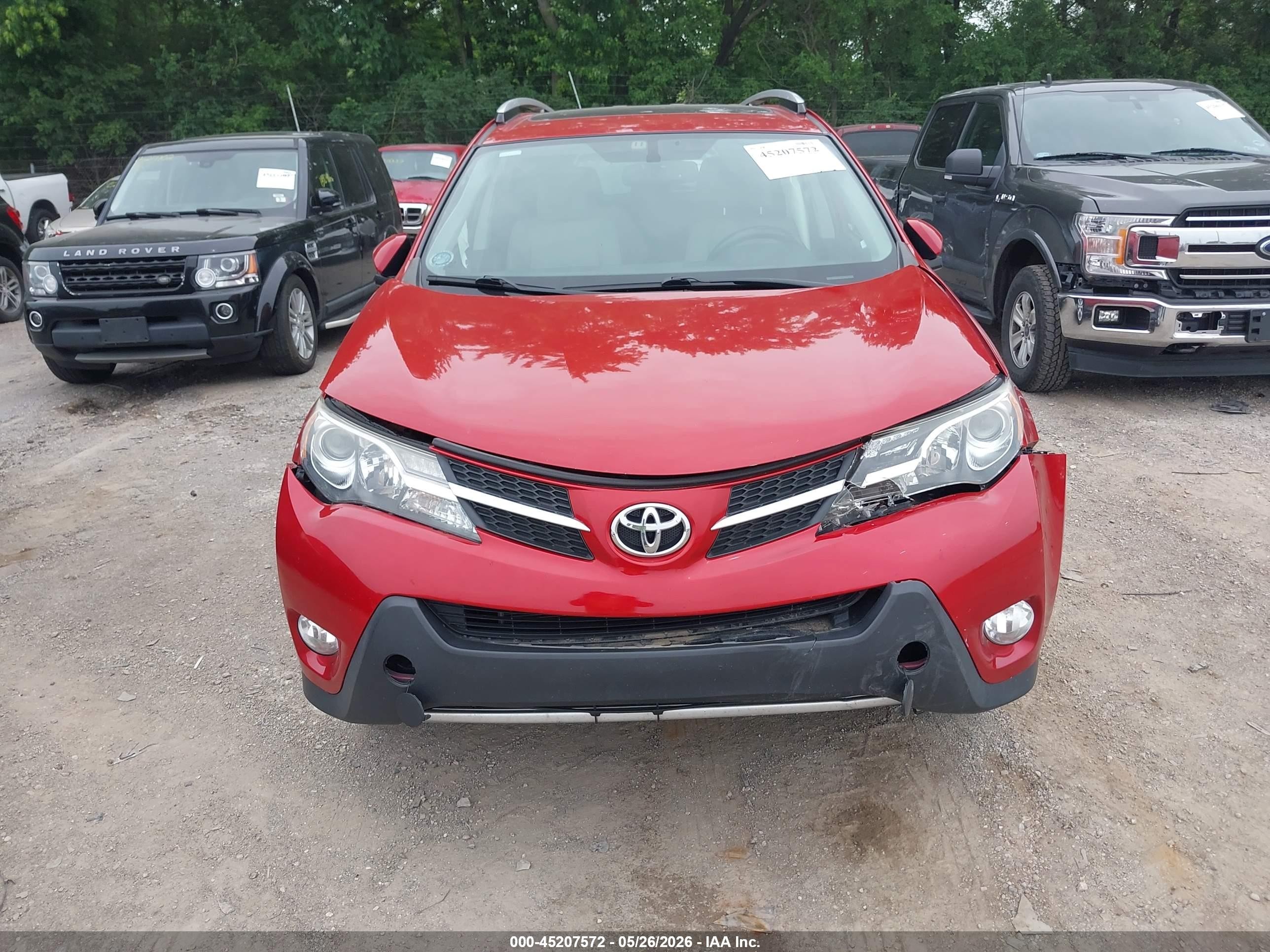 2014 Toyota Rav4 Limited Red vin: JTMDFREV8ED093651