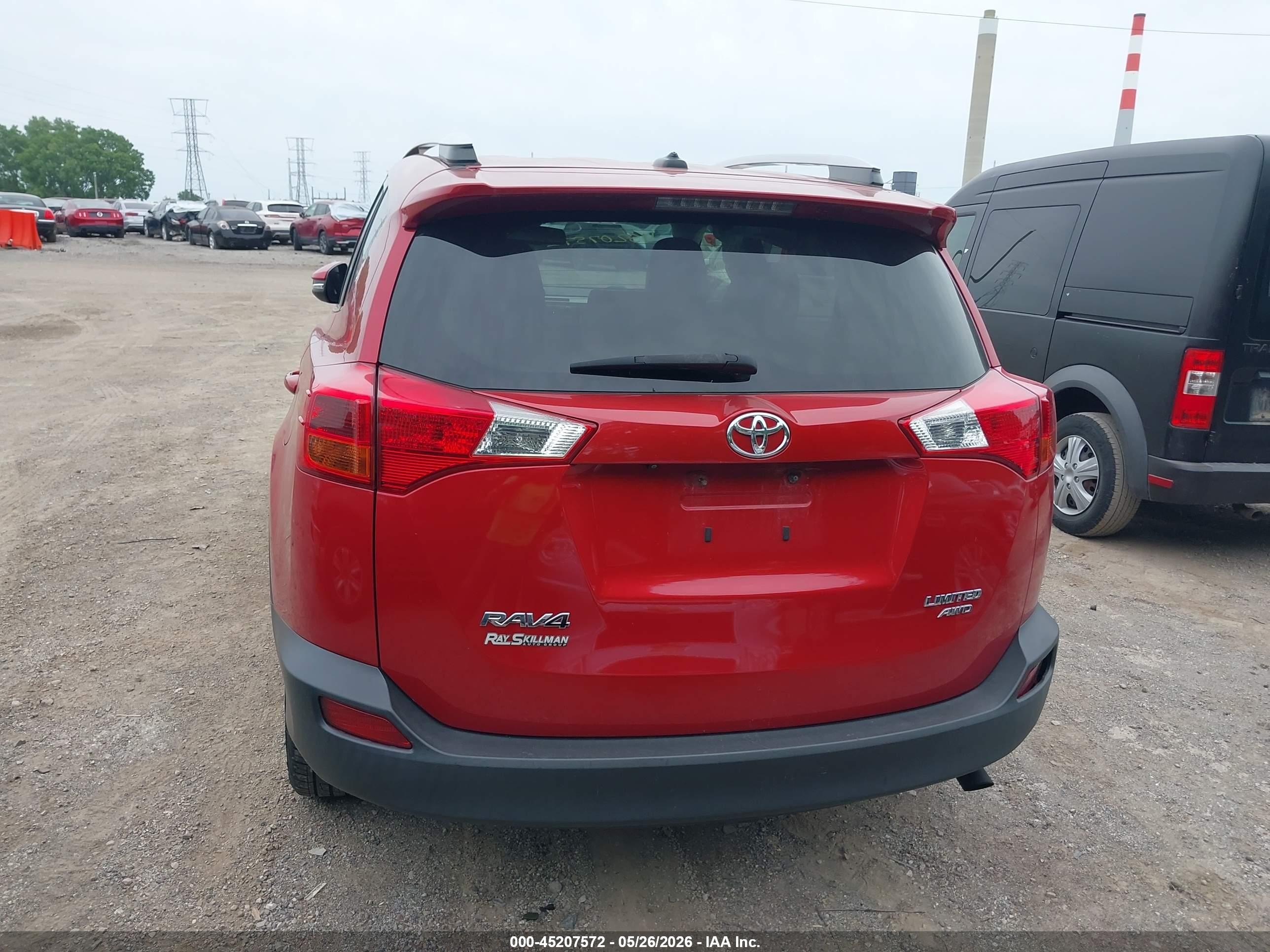2014 Toyota Rav4 Limited Red vin: JTMDFREV8ED093651