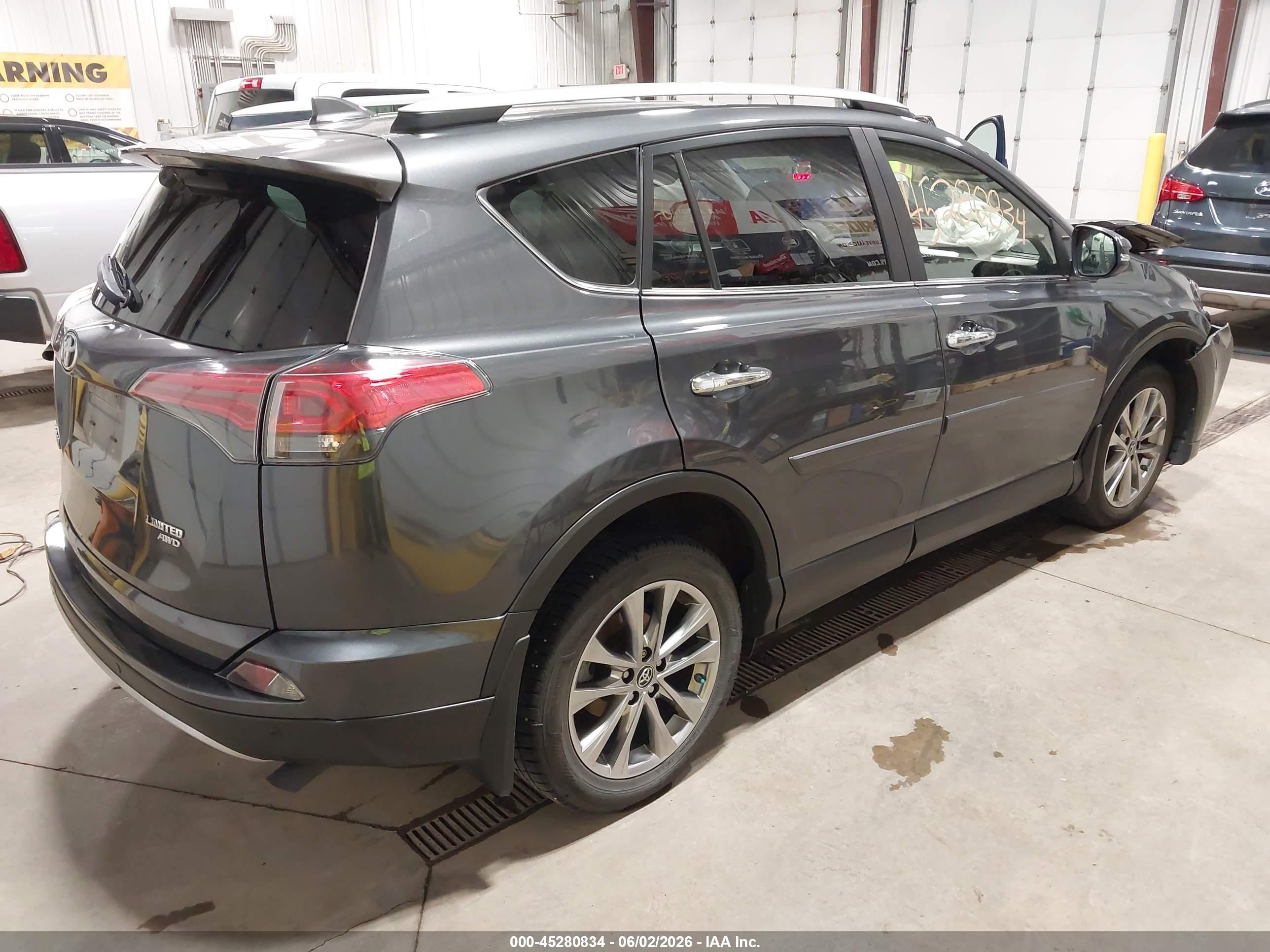 2017 Toyota Rav4 Limited Gray vin: JTMDFREV8HD215526
