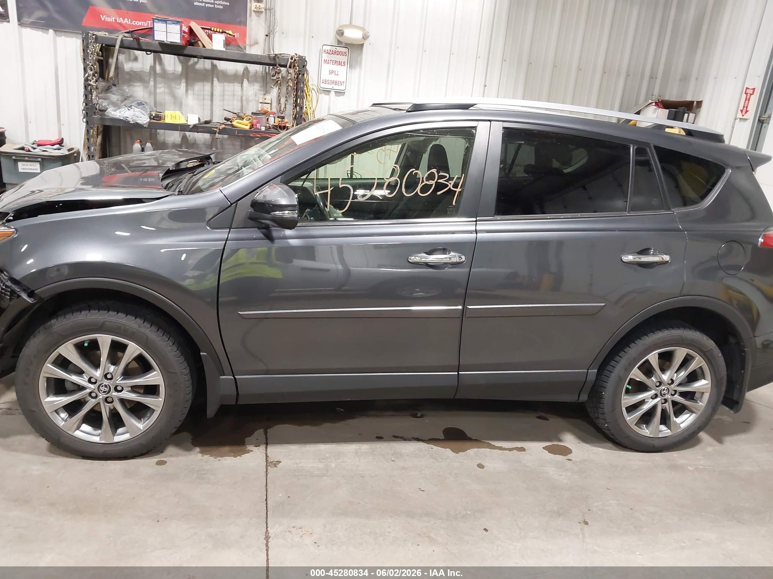 2017 Toyota Rav4 Limited Gray vin: JTMDFREV8HD215526