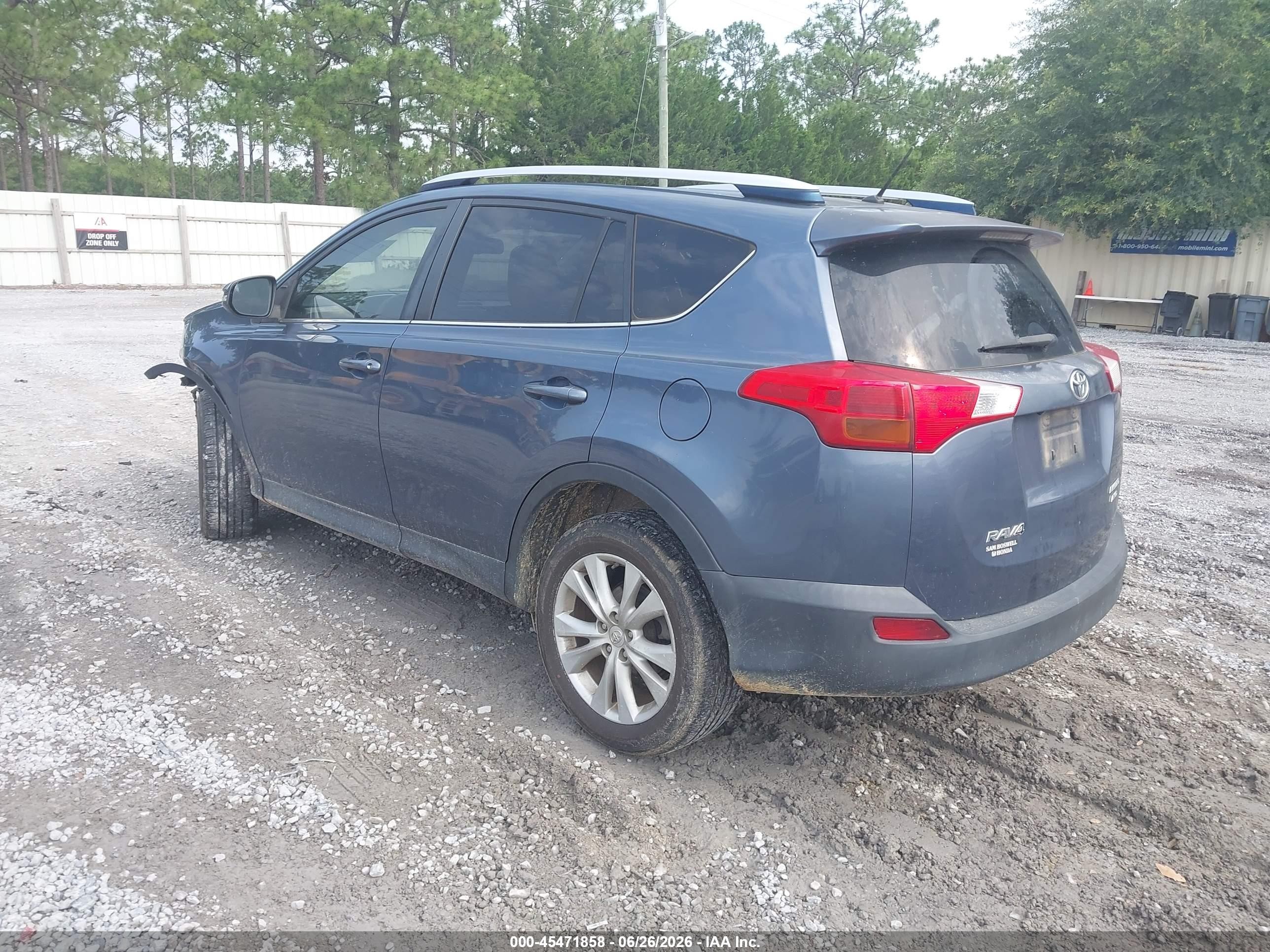 2013 Toyota Rav4 Limited Blue vin: JTMDFREV9DD001316