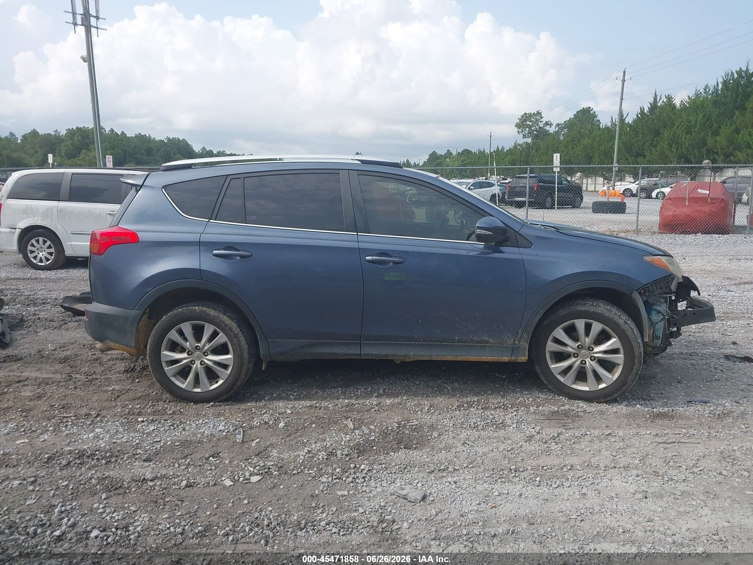 2013 Toyota Rav4 Limited Blue vin: JTMDFREV9DD001316