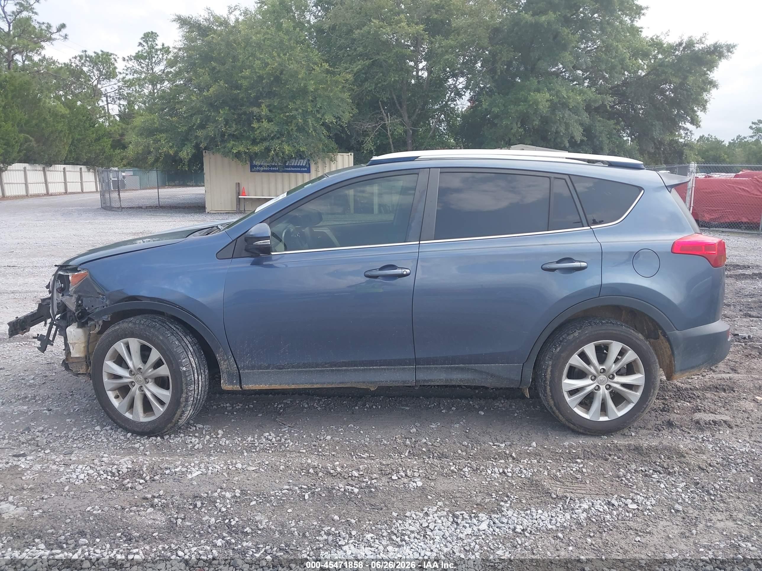 2013 Toyota Rav4 Limited Blue vin: JTMDFREV9DD001316