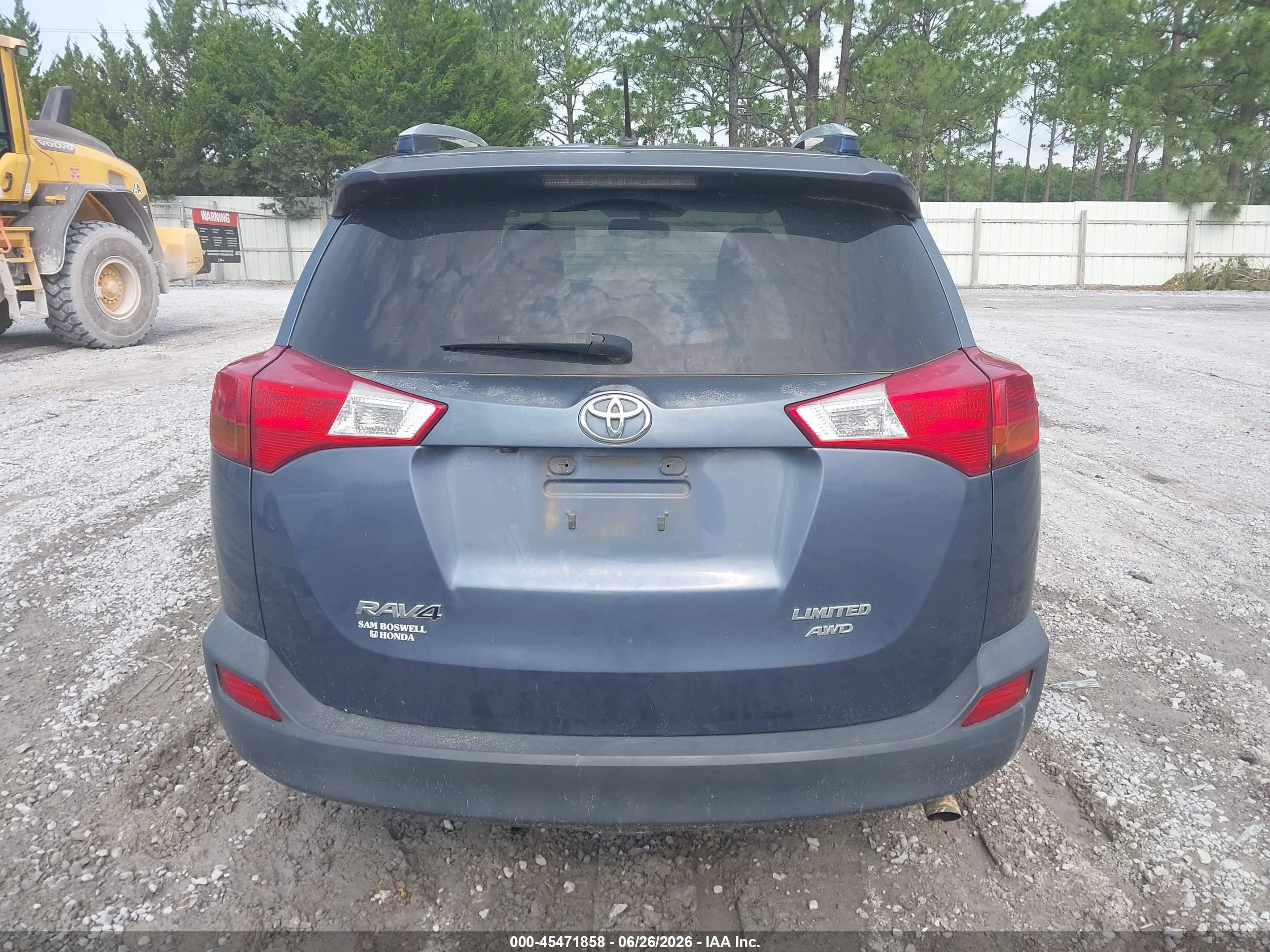 2013 Toyota Rav4 Limited Blue vin: JTMDFREV9DD001316