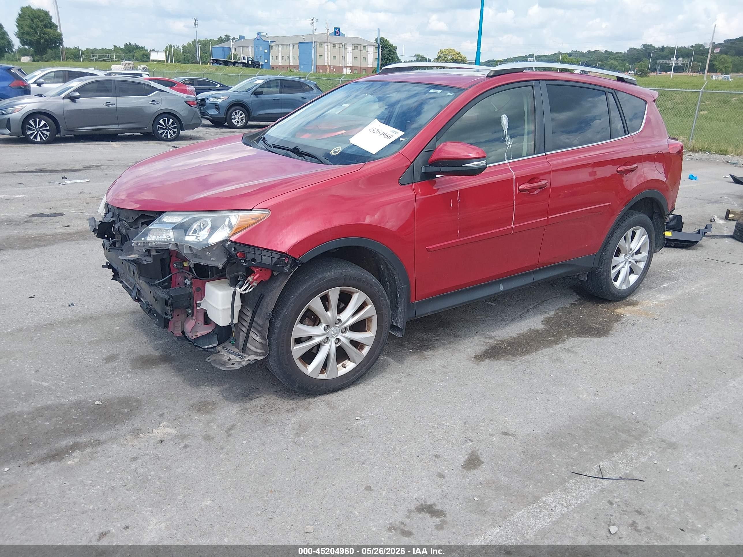 2013 Toyota Rav4 Limited Red vin: JTMDFREV9DD022344