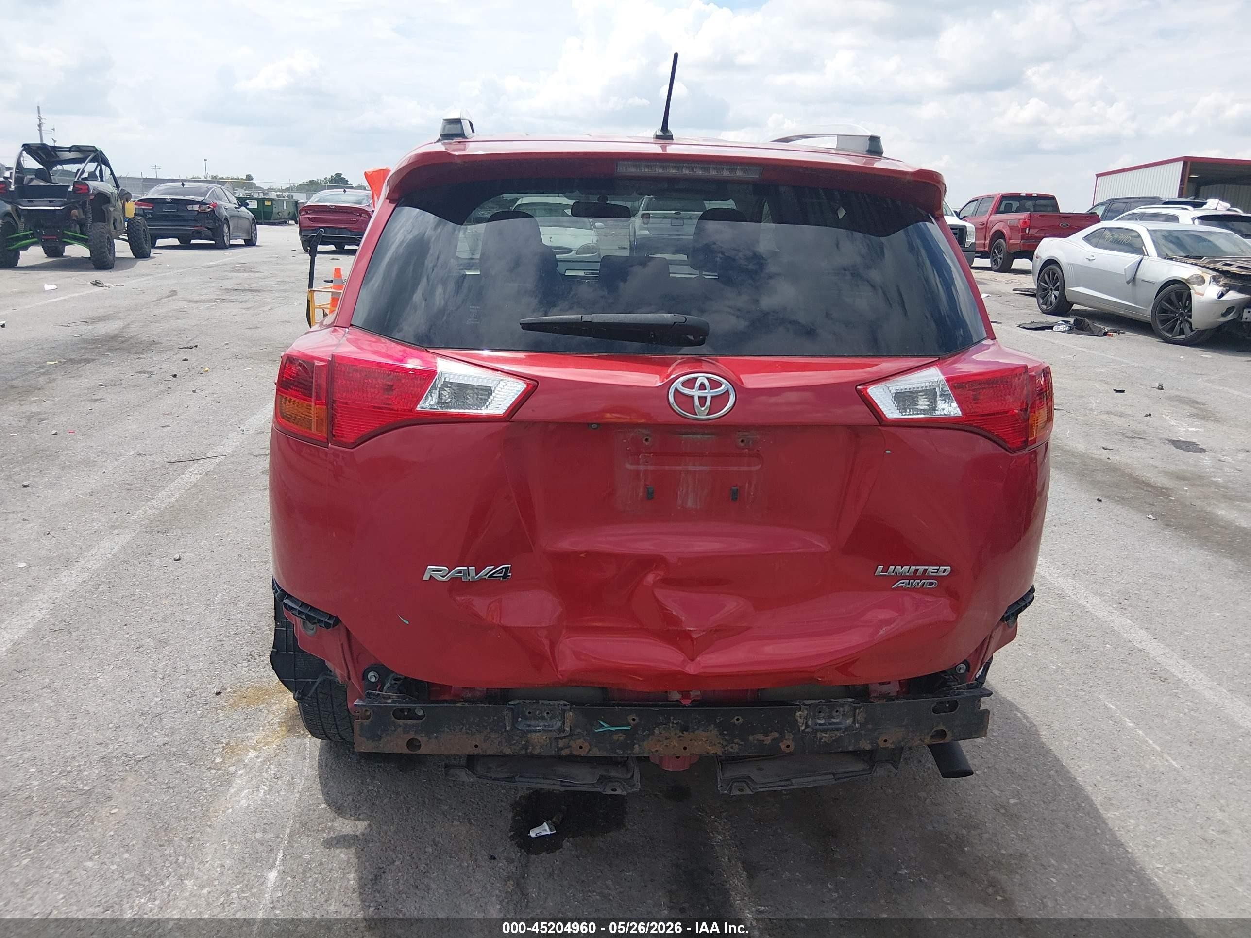 2013 Toyota Rav4 Limited Red vin: JTMDFREV9DD022344