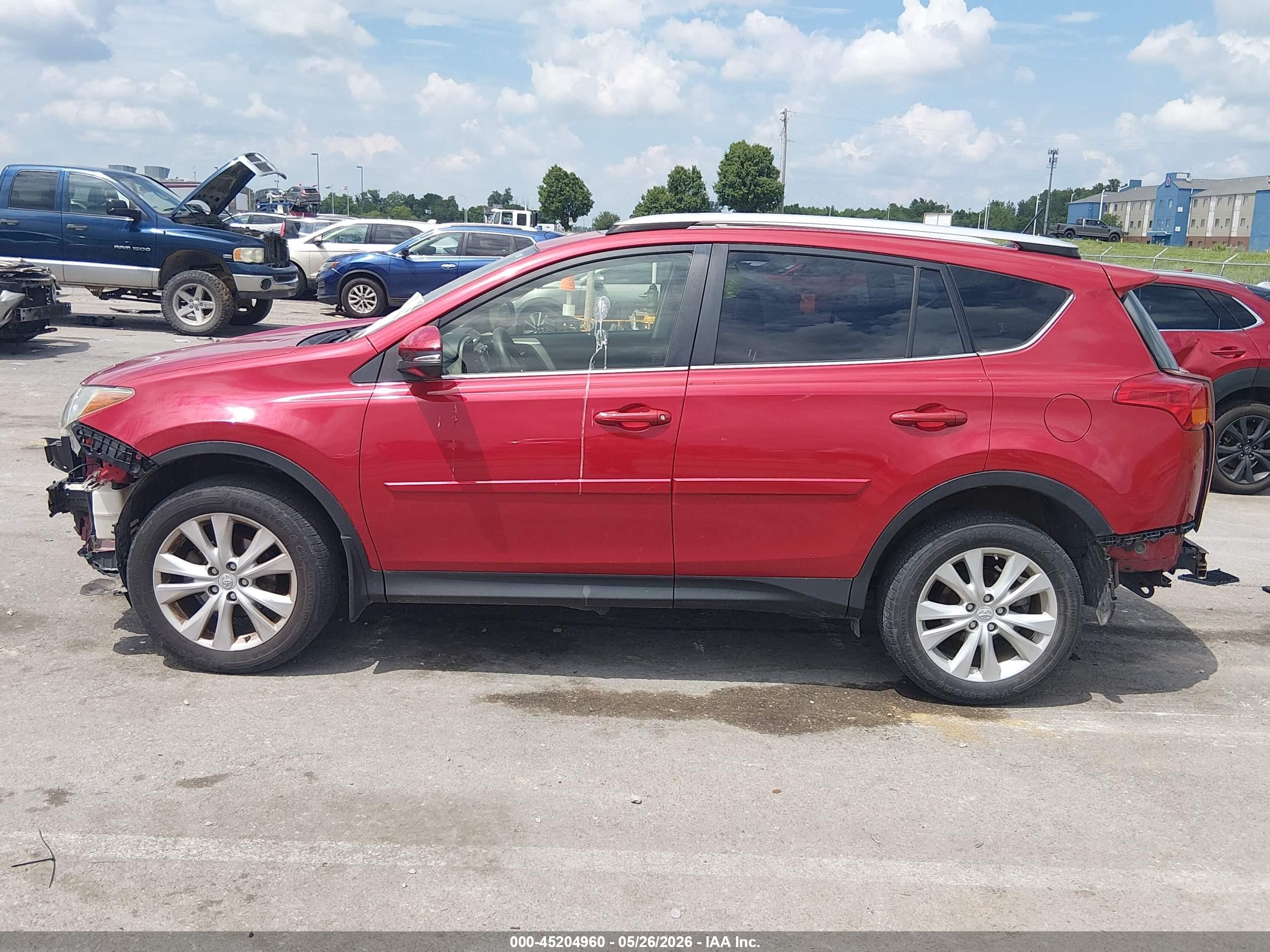 2013 Toyota Rav4 Limited Red vin: JTMDFREV9DD022344