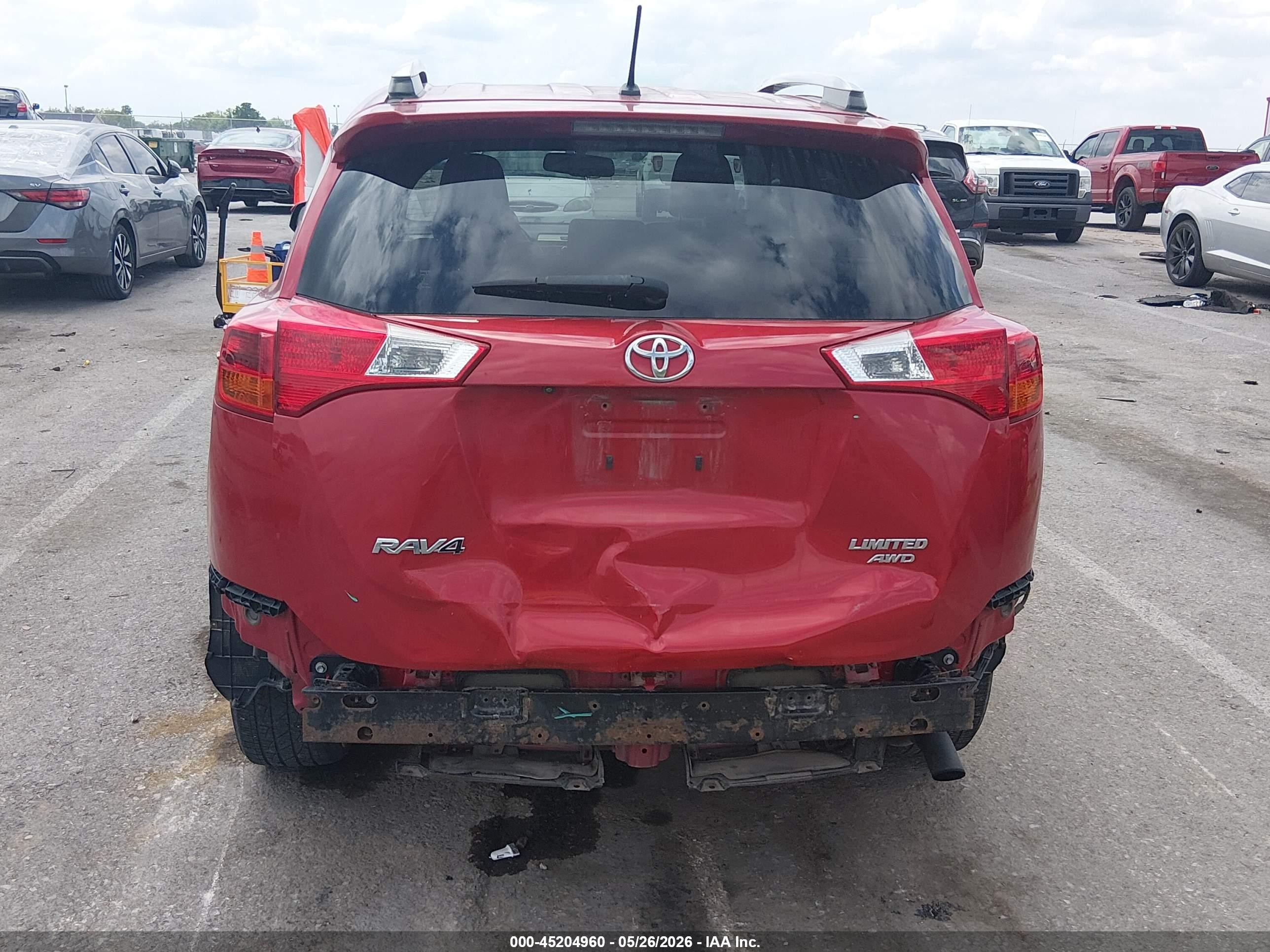 2013 Toyota Rav4 Limited Red vin: JTMDFREV9DD022344