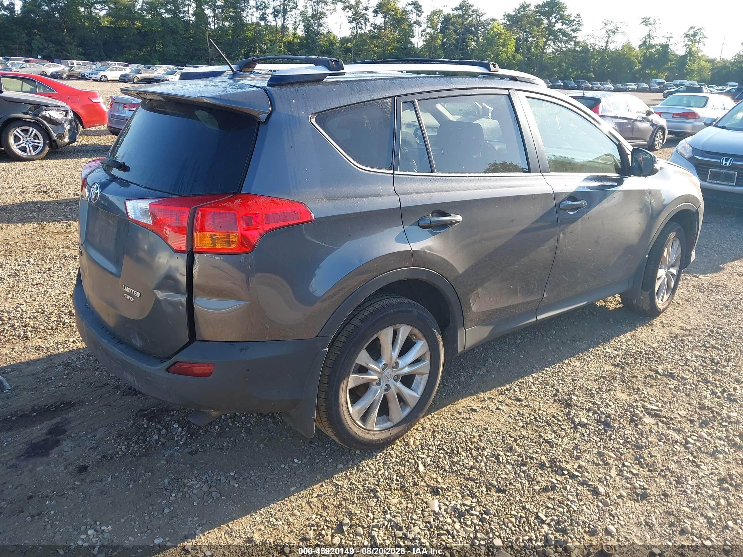 2014 Toyota Rav4 Limited Gray vin: JTMDFREV9ED070864