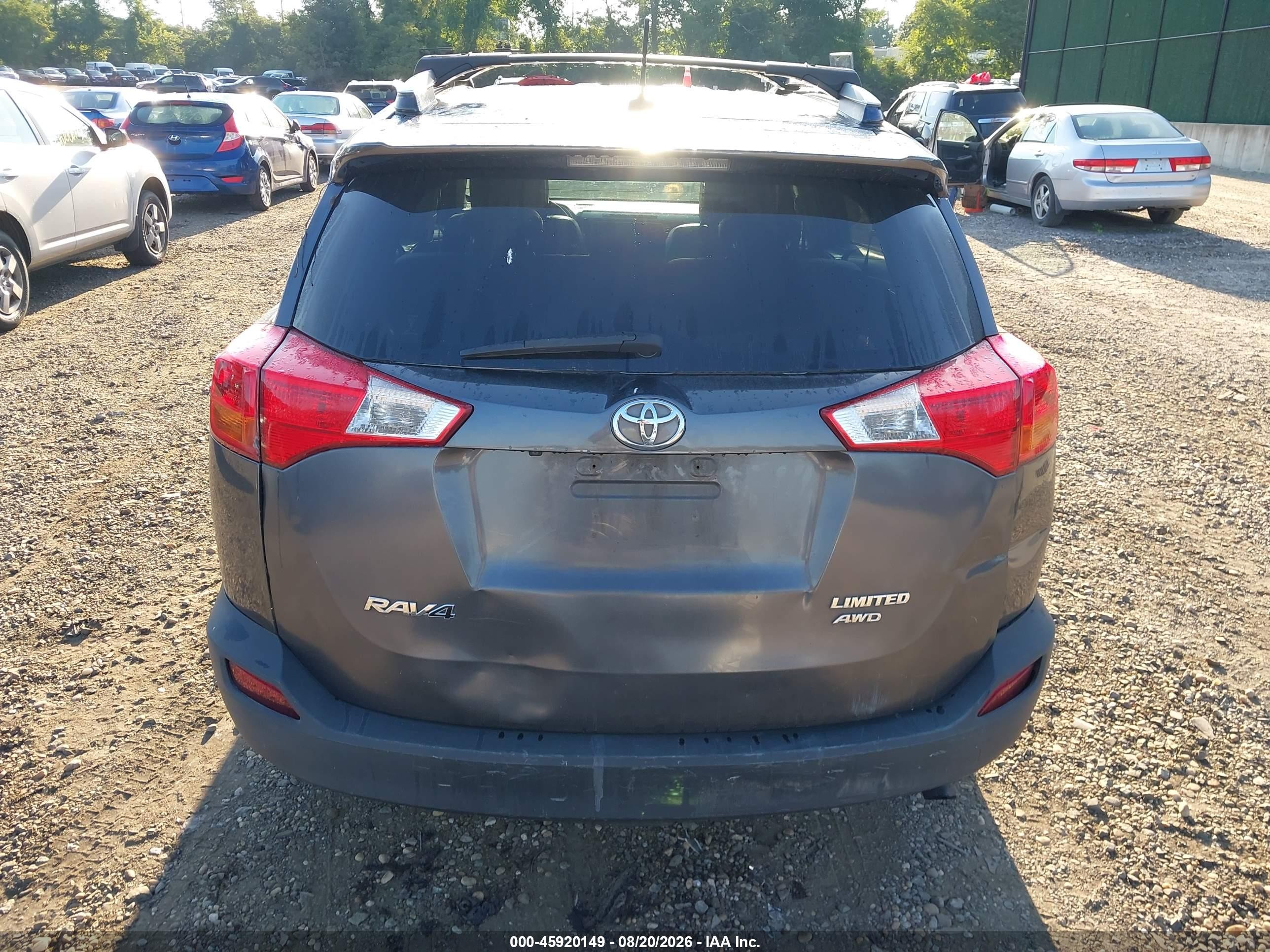 2014 Toyota Rav4 Limited Gray vin: JTMDFREV9ED070864