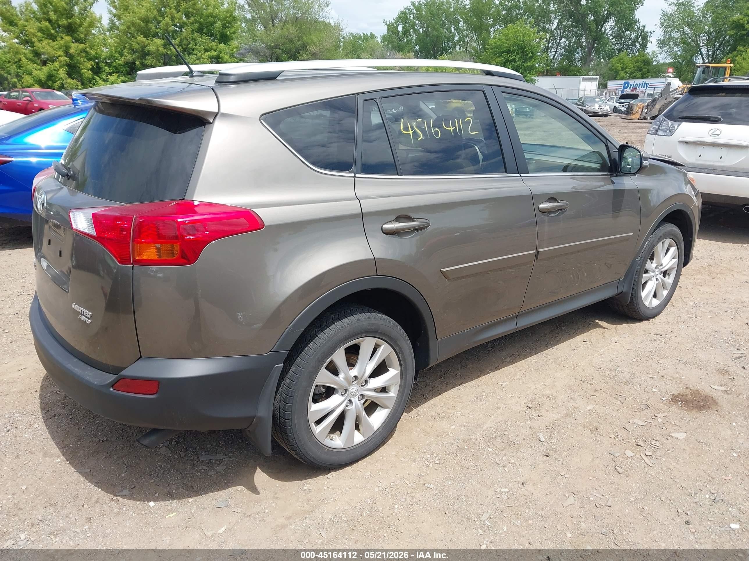 2013 Toyota Rav4 Limited Gray vin: JTMDFREVXD5019043