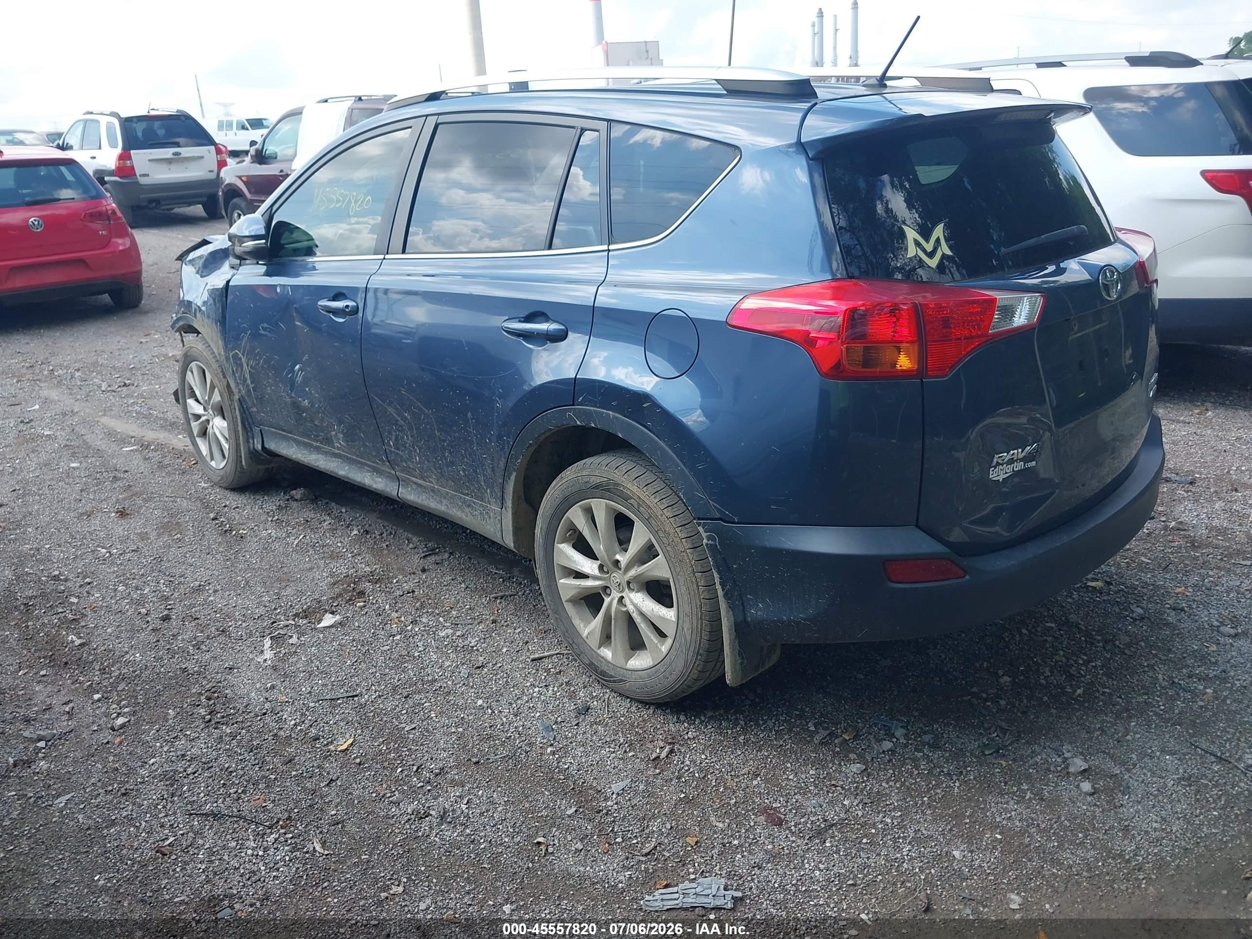 2013 Toyota Rav4 Limited Blue vin: JTMDFREVXDD020439