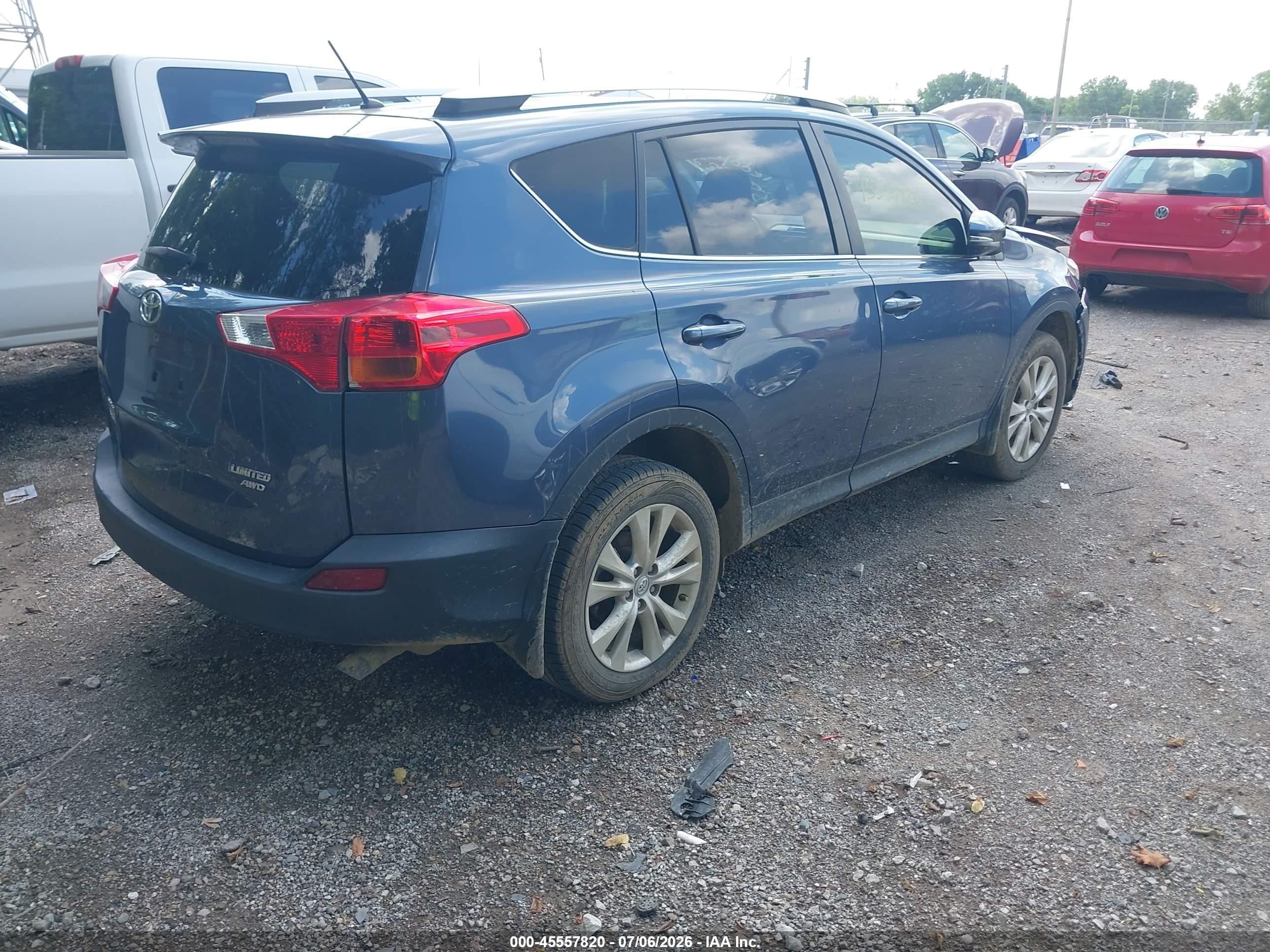 2013 Toyota Rav4 Limited Blue vin: JTMDFREVXDD020439
