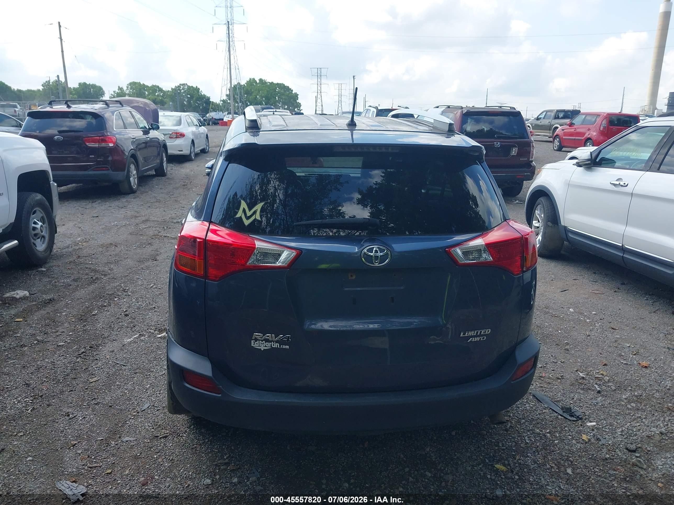 2013 Toyota Rav4 Limited Blue vin: JTMDFREVXDD020439