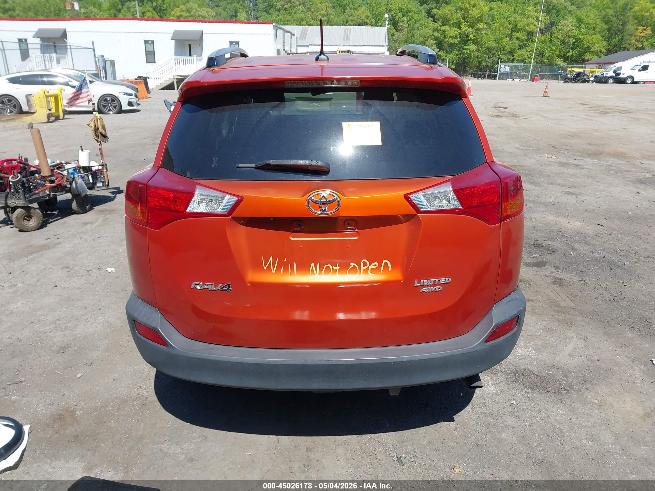 2015 Toyota Rav4 Limited Orange vin: JTMDFREVXFD133469