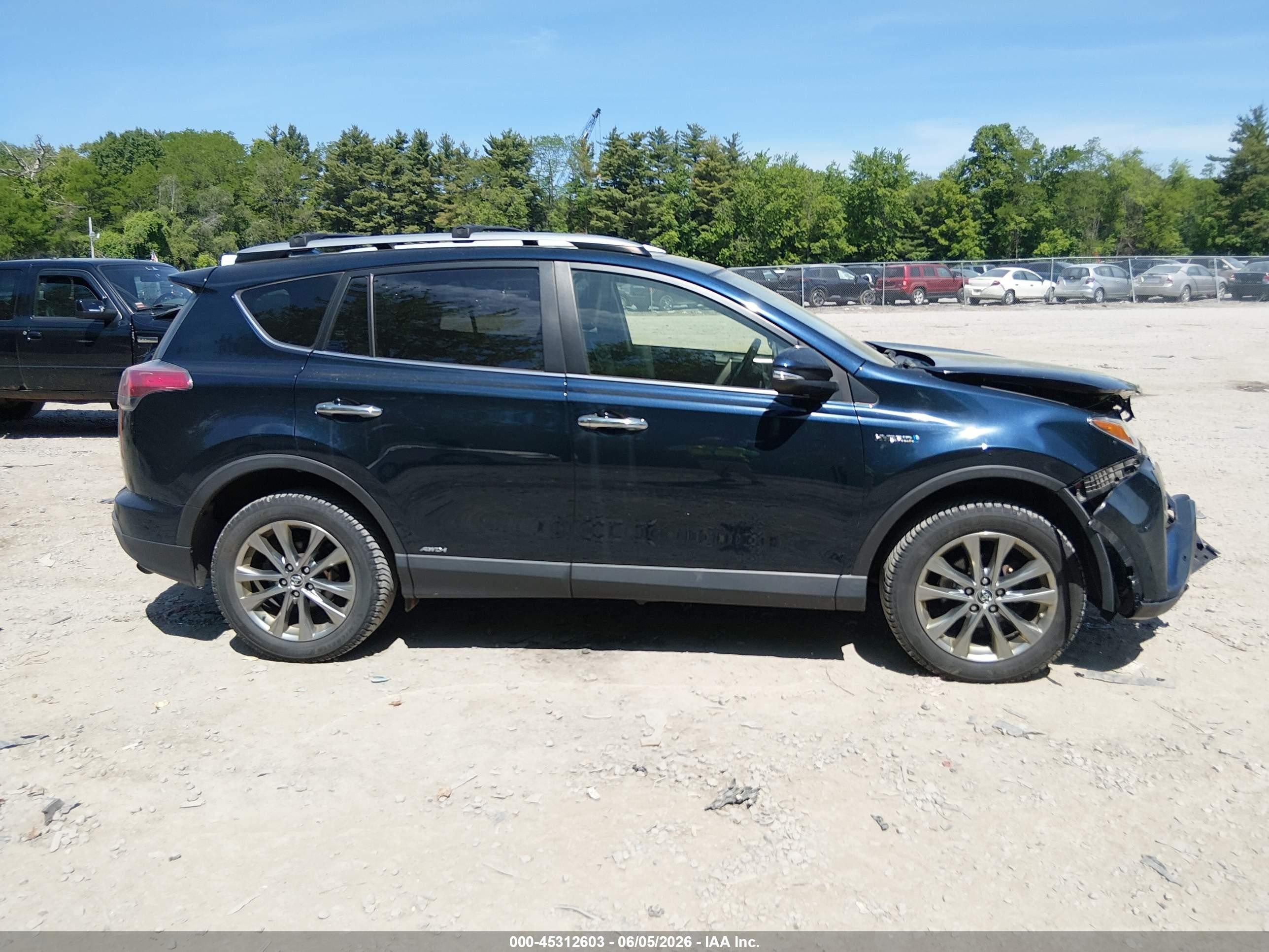 2018 Toyota Rav4 Hybrid Limited Black vin: JTMDJREV0JD249450