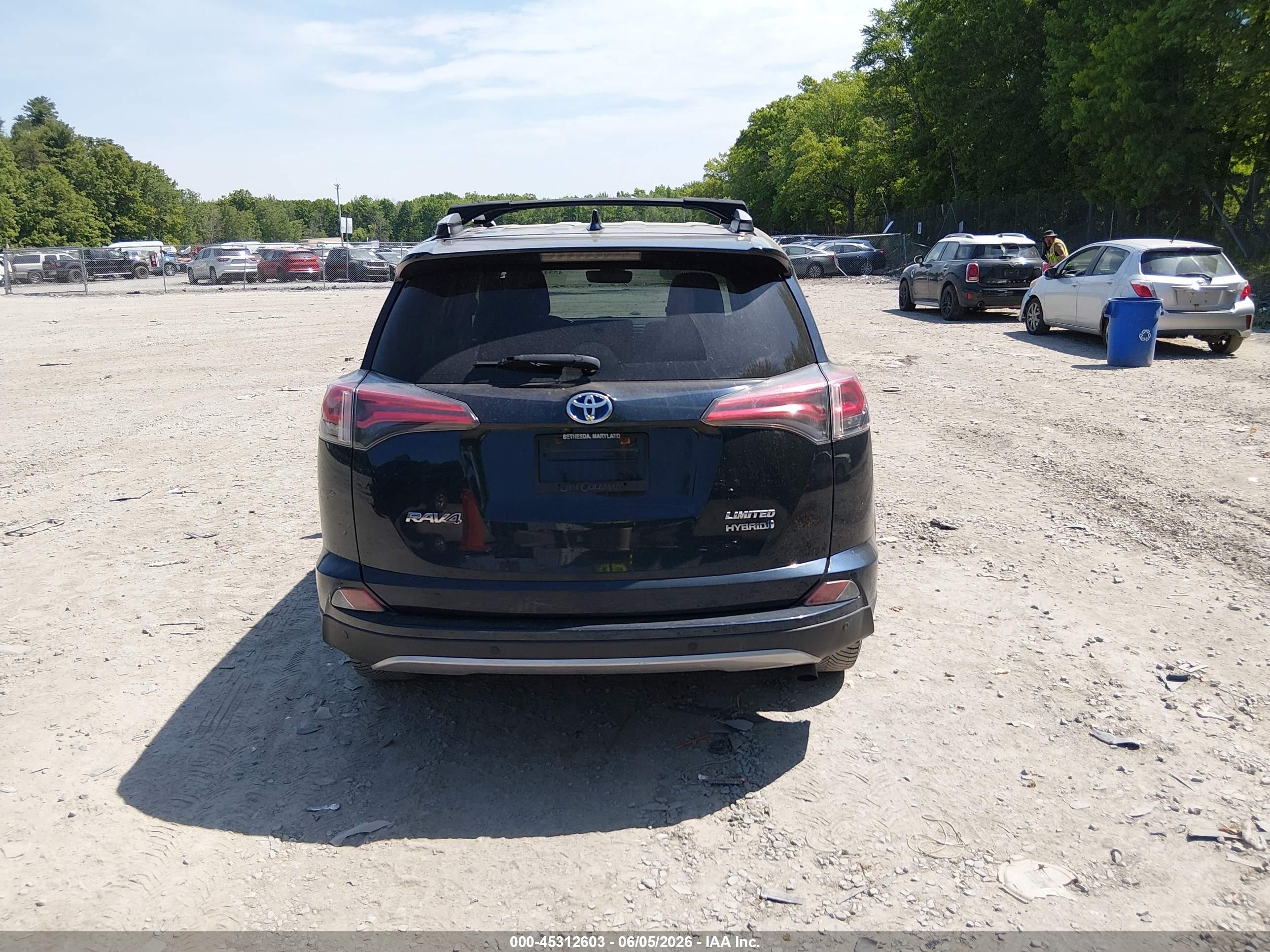 2018 Toyota Rav4 Hybrid Limited Black vin: JTMDJREV0JD249450