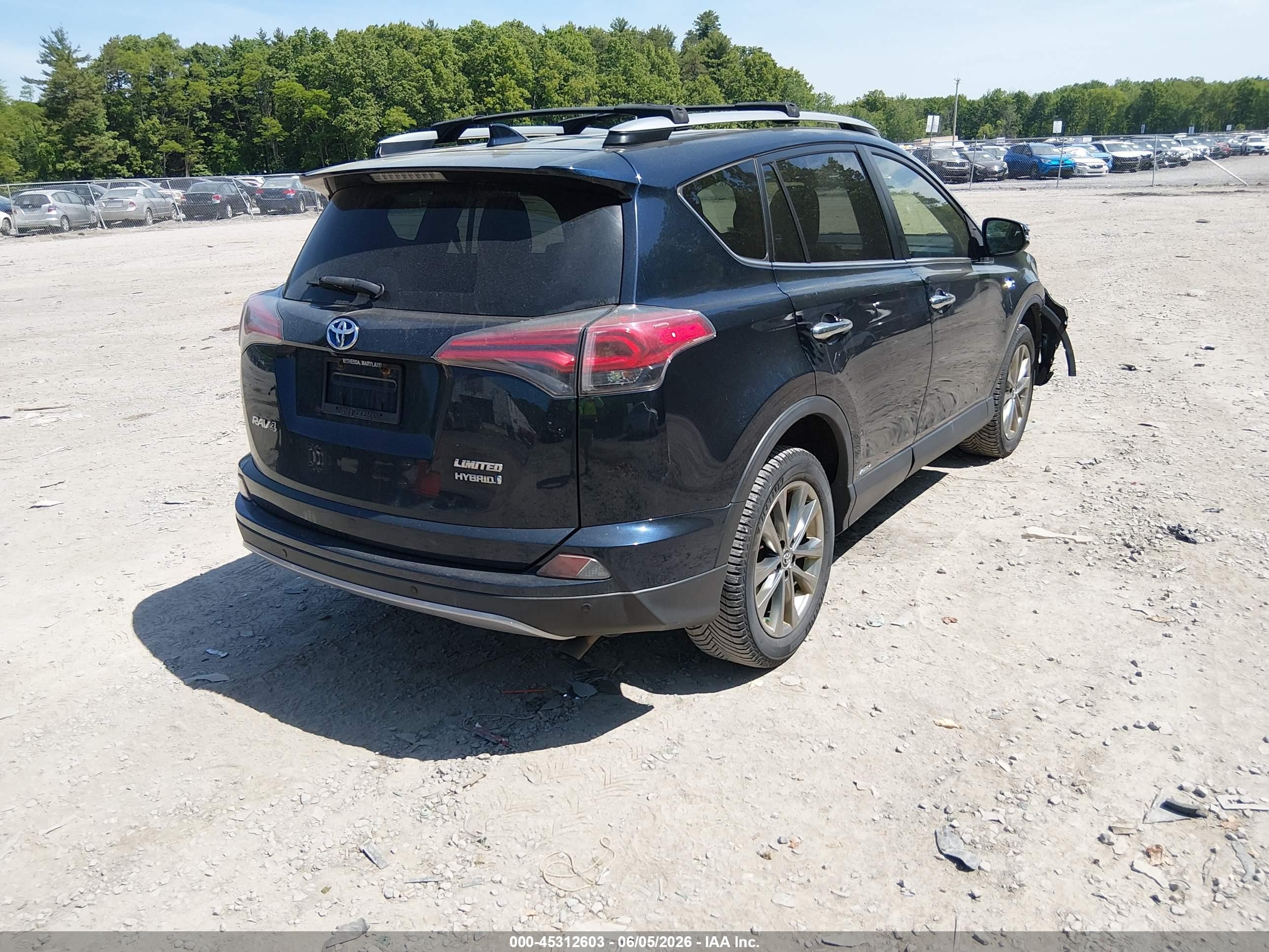 2018 Toyota Rav4 Hybrid Limited Black vin: JTMDJREV0JD249450
