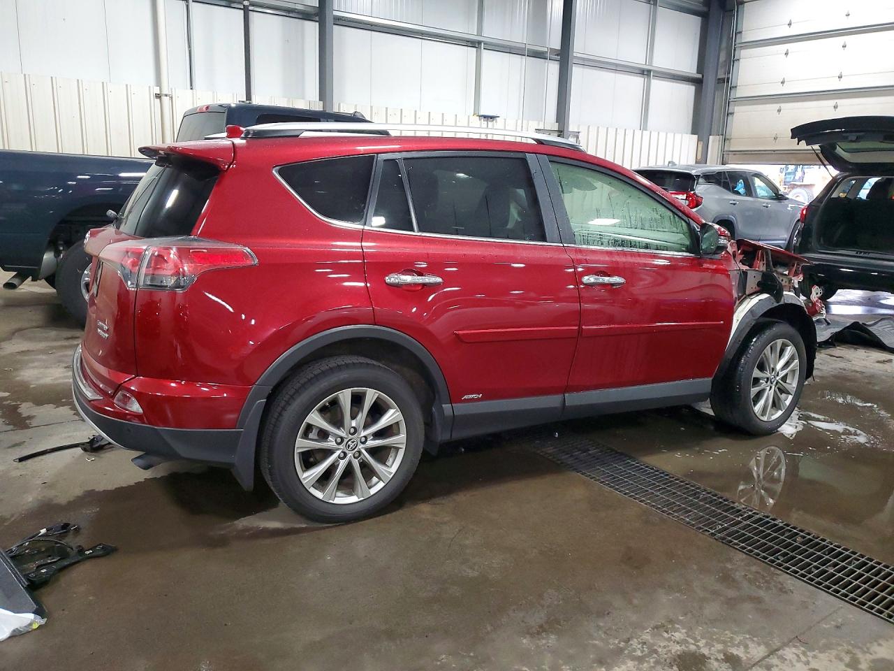 2018 Toyota Rav4 Hv Limited Burgundy vin: JTMDJREV2JD172127