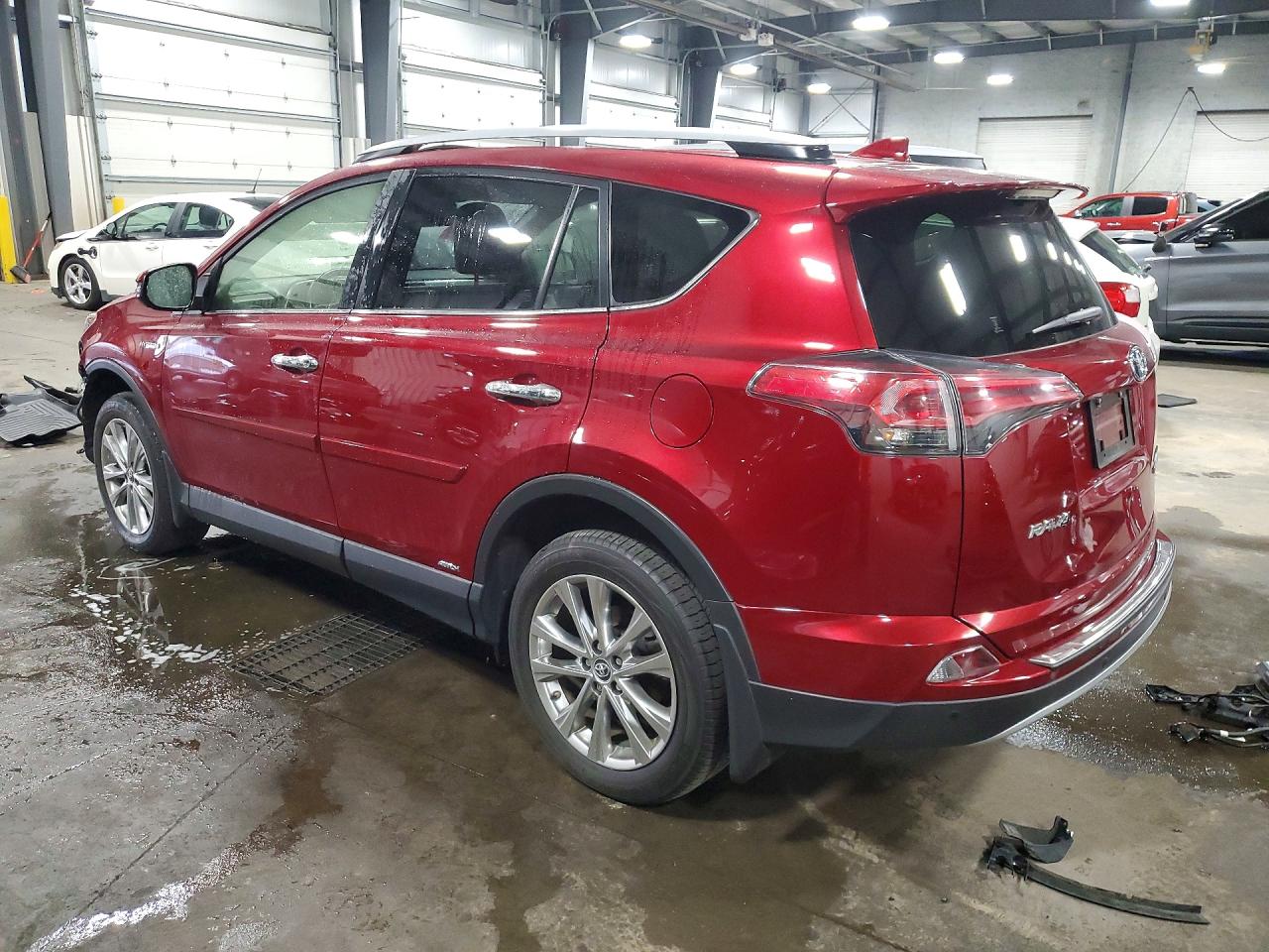 2018 Toyota Rav4 Hv Limited Burgundy vin: JTMDJREV2JD172127