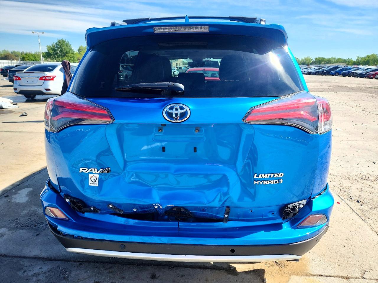 2017 Toyota Rav4 Hv Limited Blue vin: JTMDJREV3HD148199