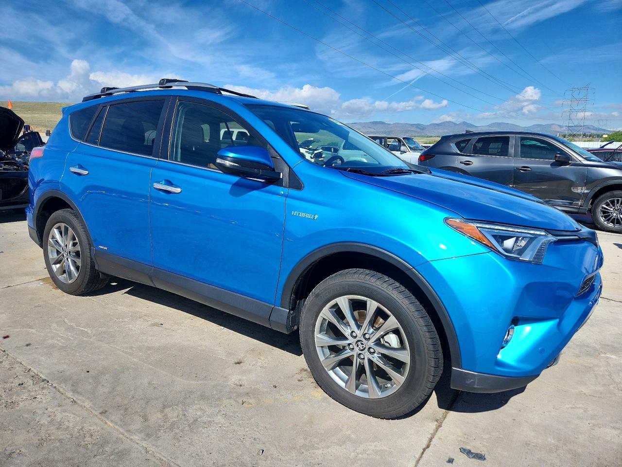 2017 Toyota Rav4 Hv Limited Blue vin: JTMDJREV3HD148199