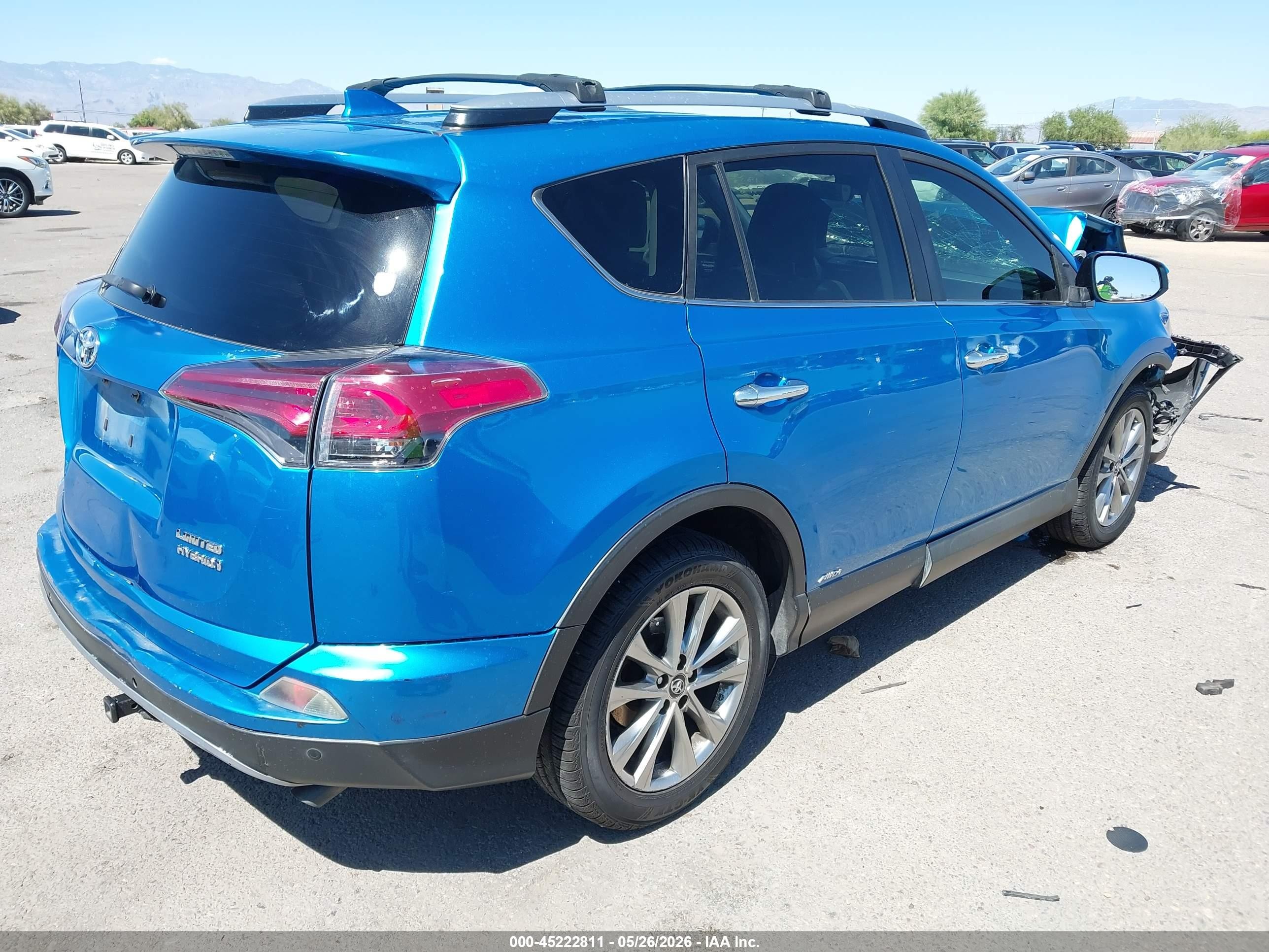 2018 Toyota Rav4 Hybrid Limited Blue vin: JTMDJREV3JD155725