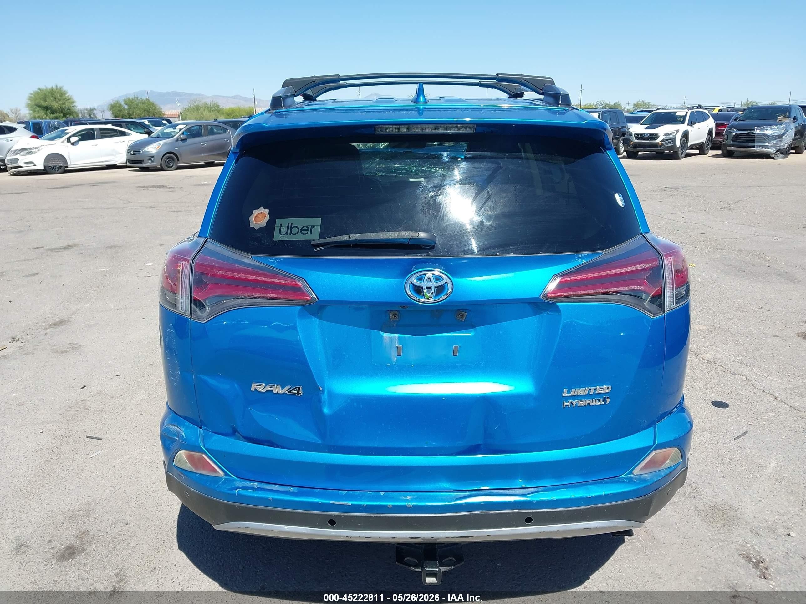 2018 Toyota Rav4 Hybrid Limited Blue vin: JTMDJREV3JD155725