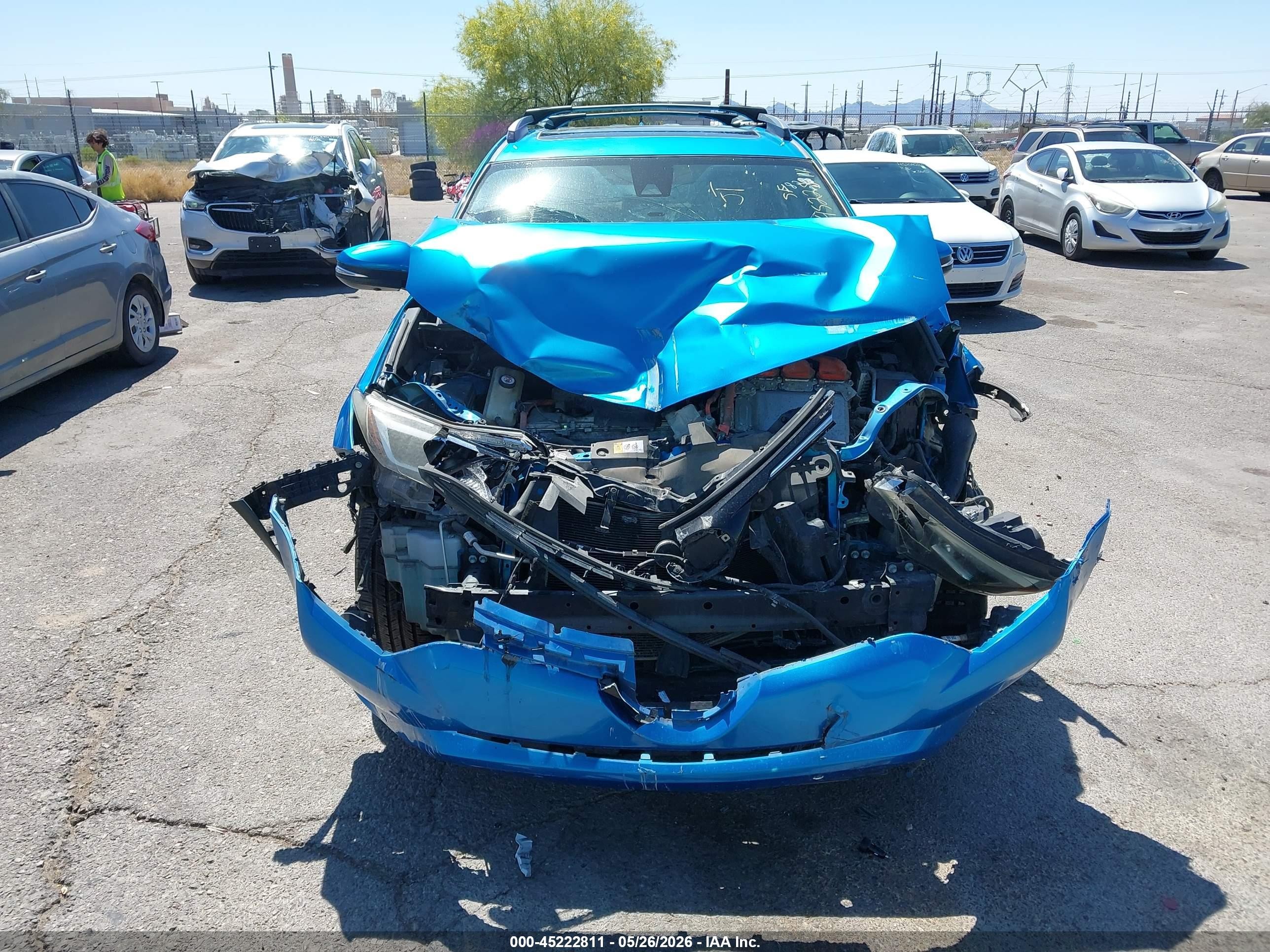 2018 Toyota Rav4 Hybrid Limited Blue vin: JTMDJREV3JD155725