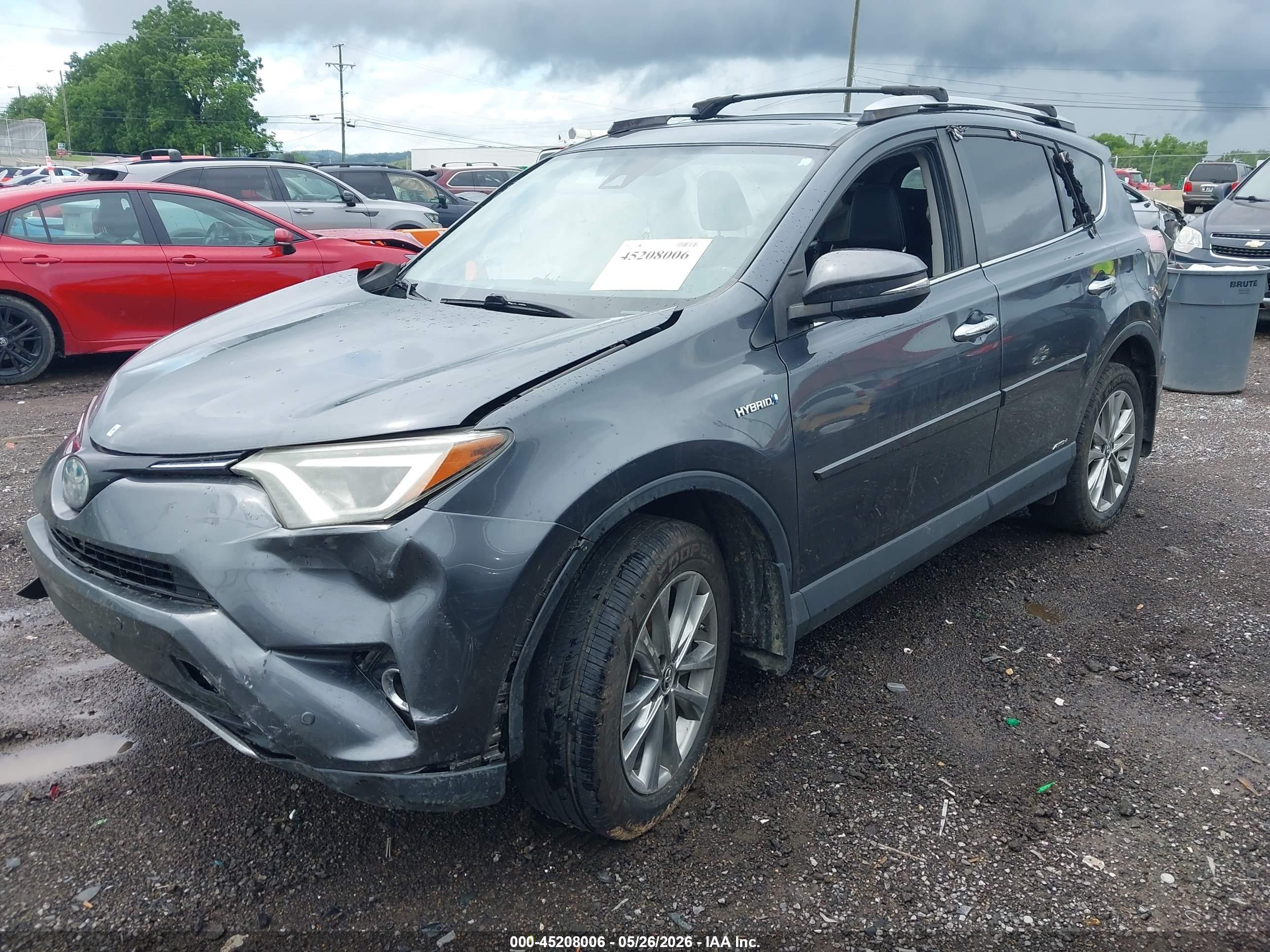 2018 Toyota Rav4 Hybrid Limited Light Blue vin: JTMDJREV3JD189096
