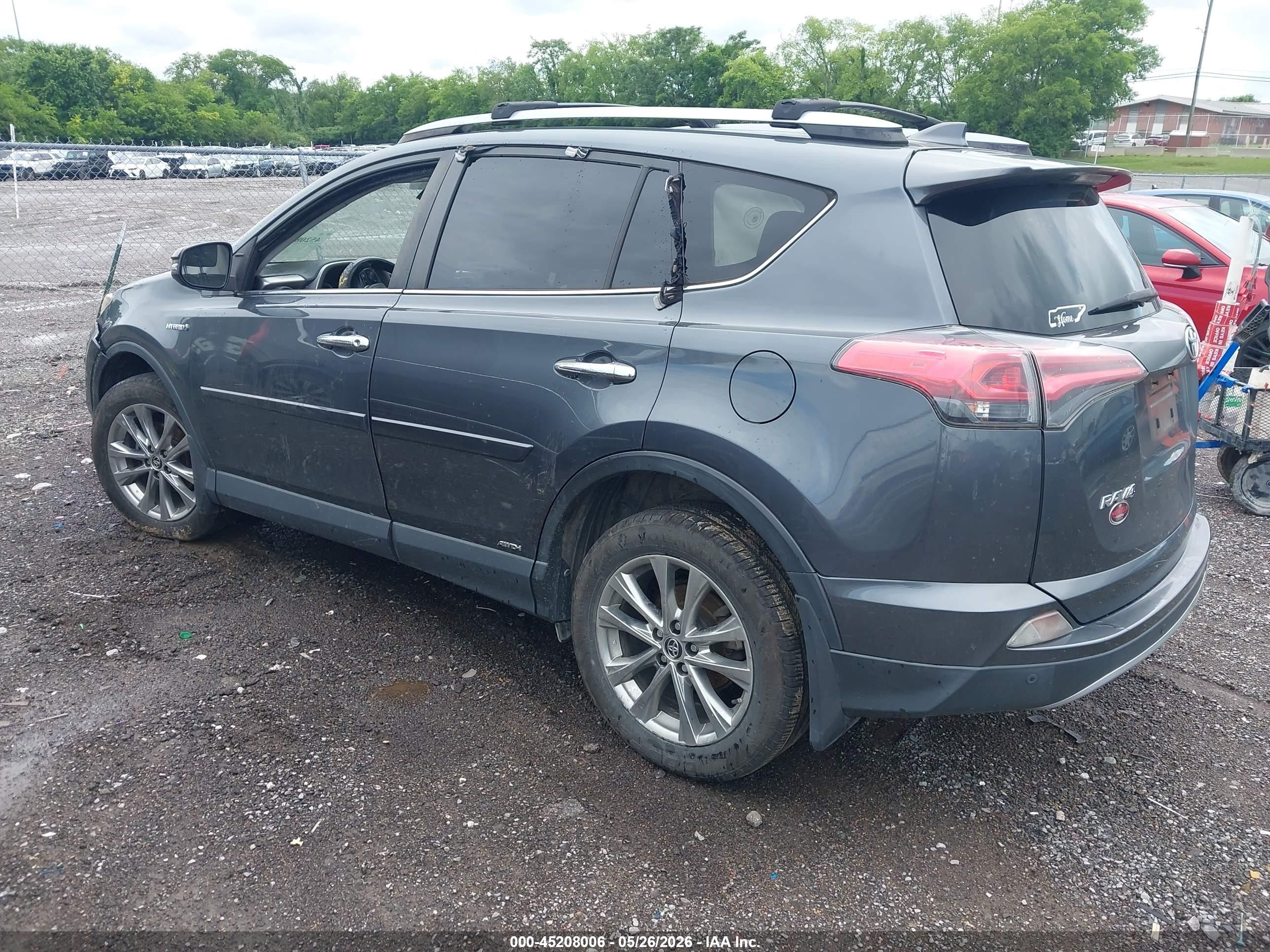 2018 Toyota Rav4 Hybrid Limited Light Blue vin: JTMDJREV3JD189096