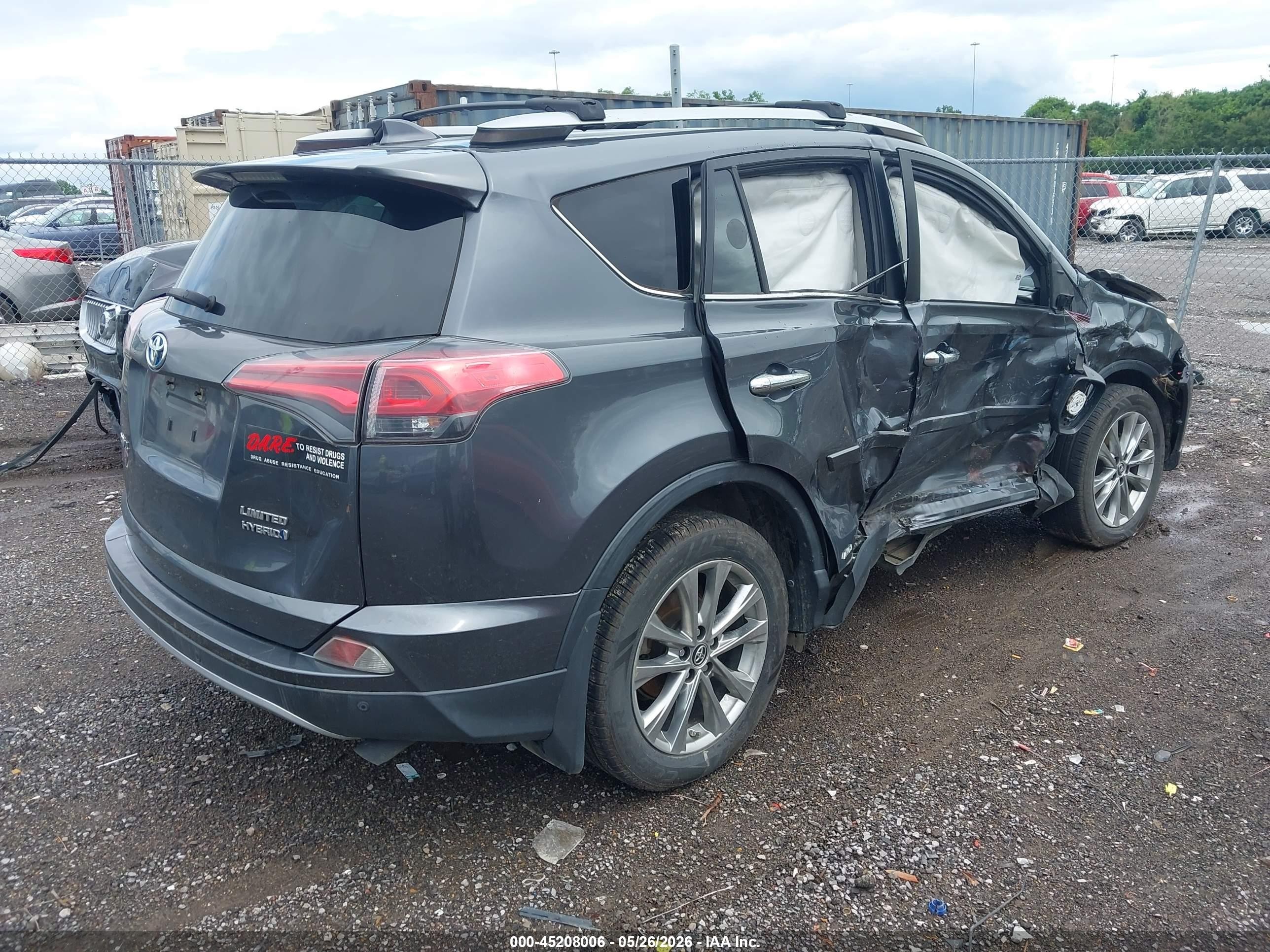 2018 Toyota Rav4 Hybrid Limited Light Blue vin: JTMDJREV3JD189096