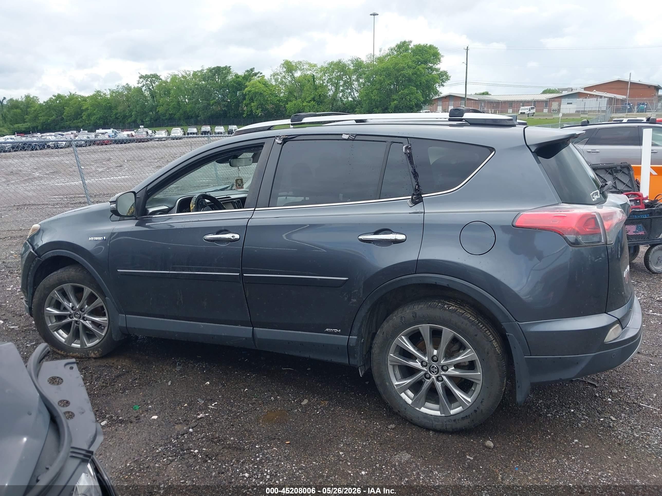 2018 Toyota Rav4 Hybrid Limited Light Blue vin: JTMDJREV3JD189096