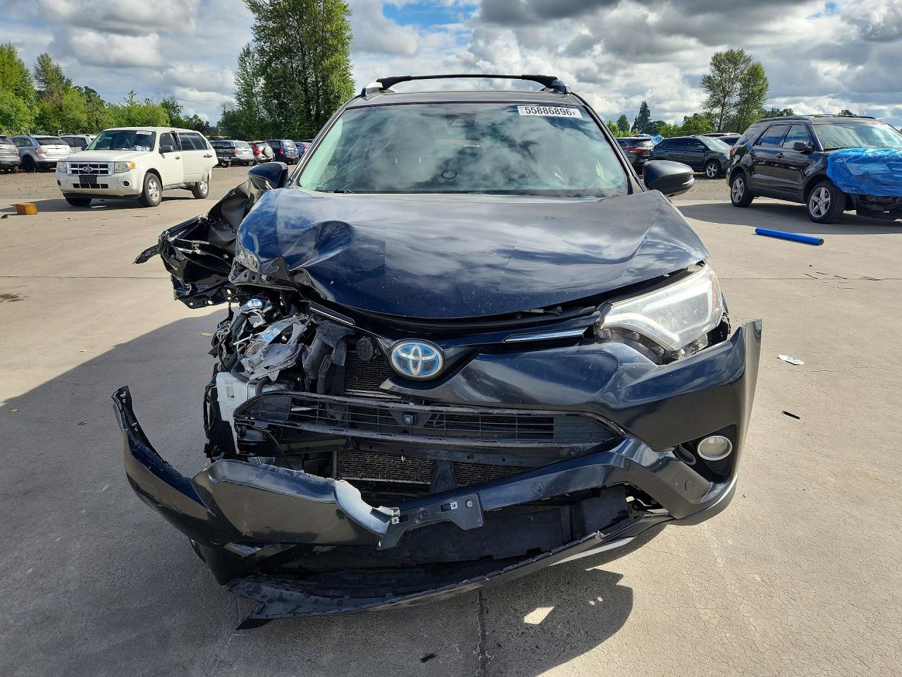 2016 Toyota Rav4 Hv Limited Black vin: JTMDJREV4GD044898