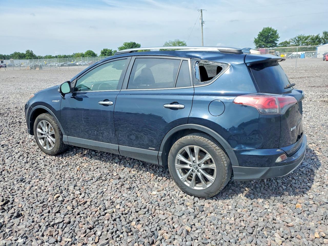 2017 Toyota Rav4 Hv Limited Blue vin: JTMDJREV4HD073447