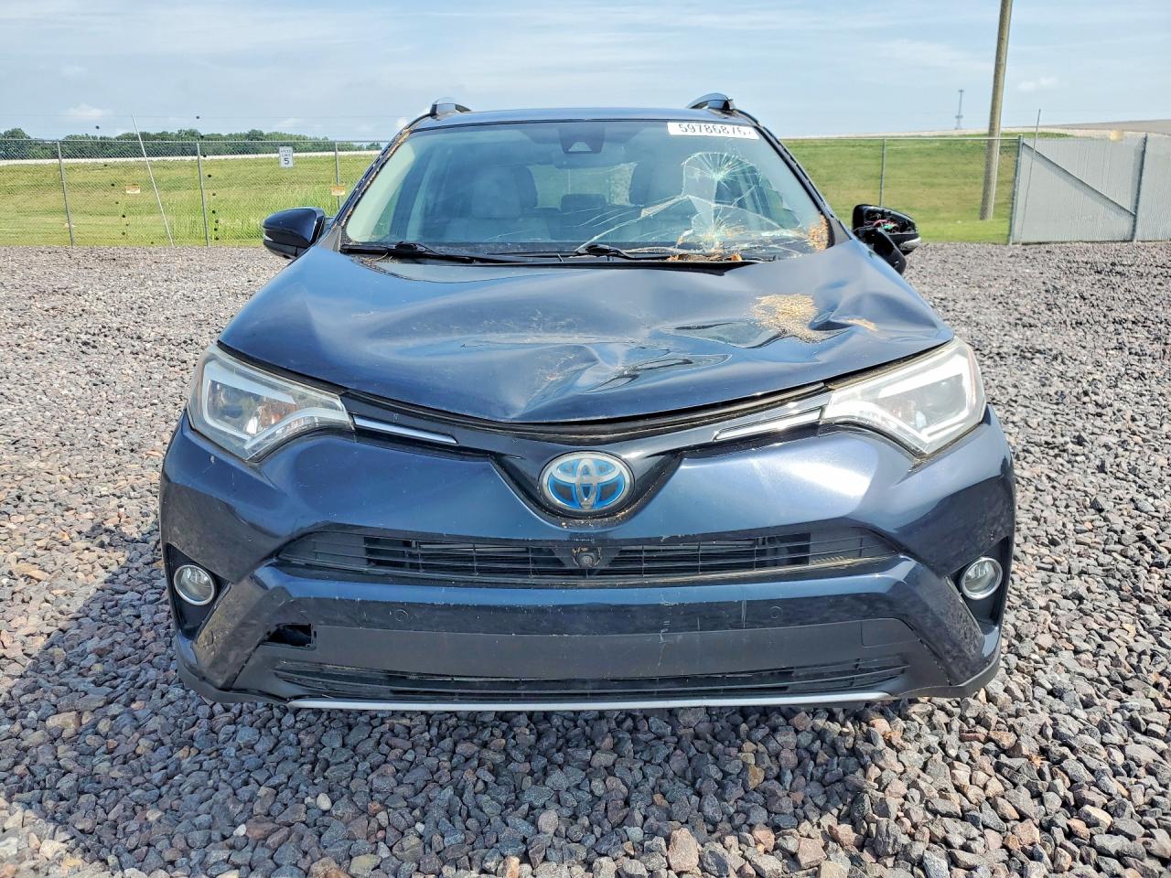 2017 Toyota Rav4 Hv Limited Blue vin: JTMDJREV4HD073447