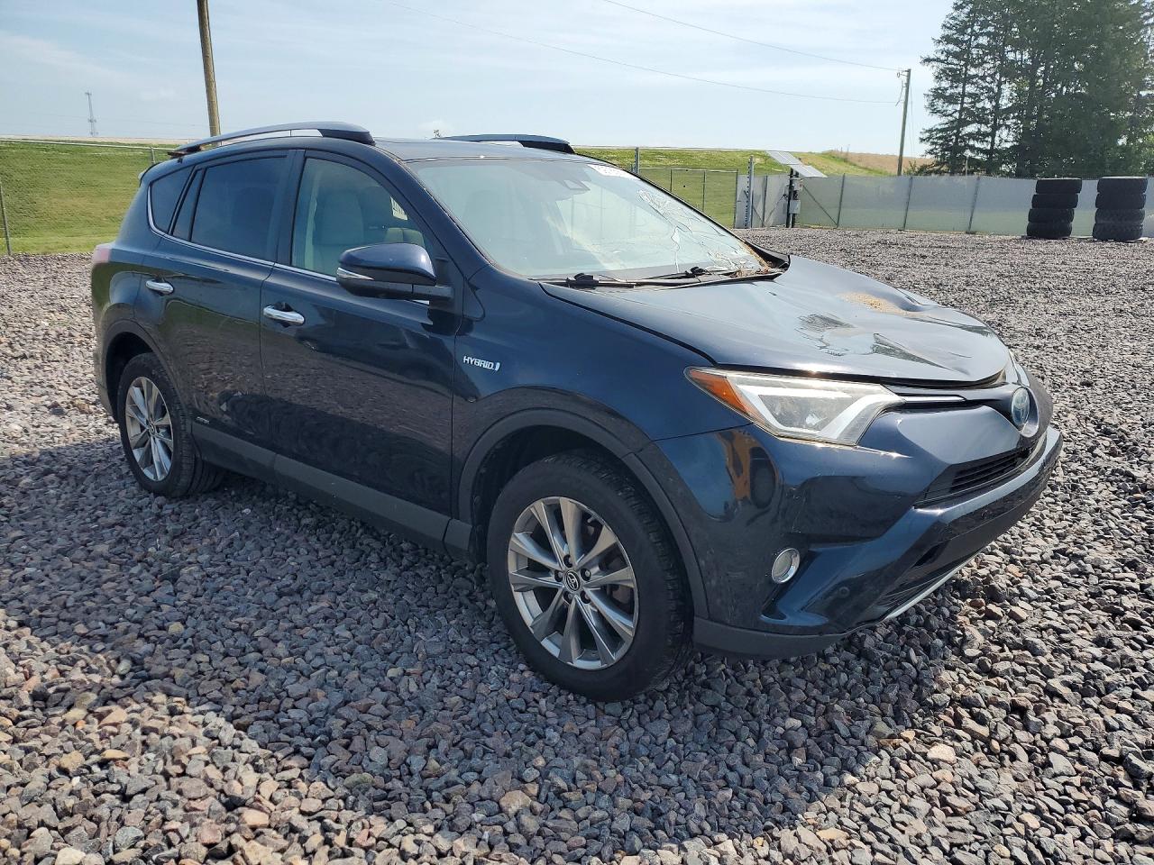 2017 Toyota Rav4 Hv Limited Blue vin: JTMDJREV4HD073447