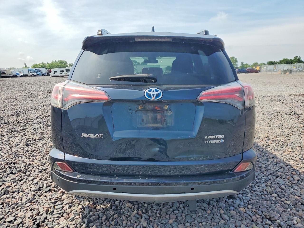 2017 Toyota Rav4 Hv Limited Blue vin: JTMDJREV4HD073447