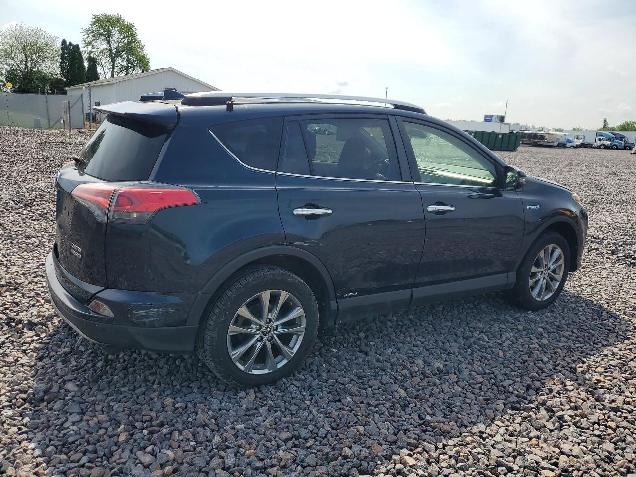 2017 Toyota Rav4 Hv Limited Blue vin: JTMDJREV4HD073447