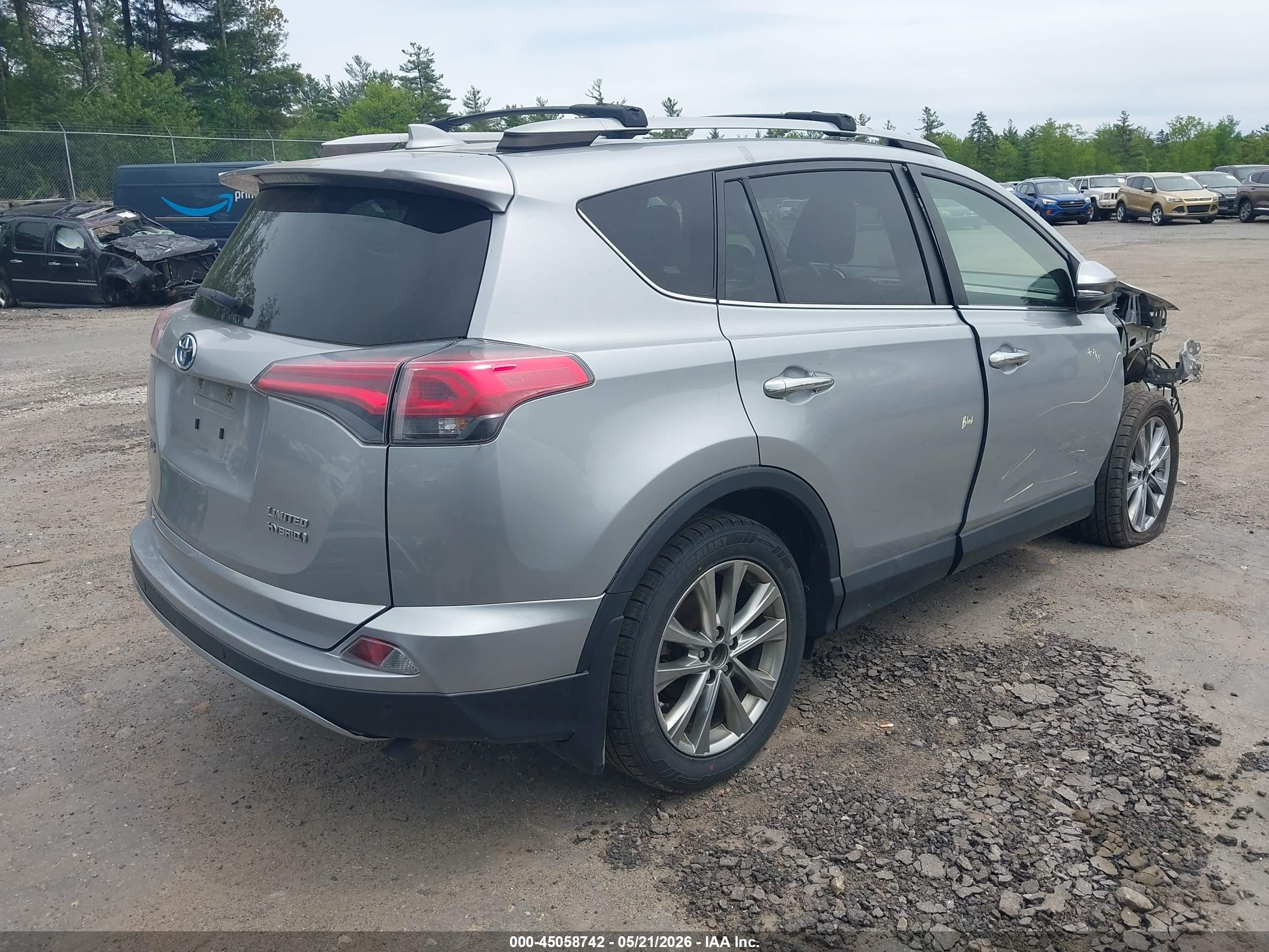 2017 Toyota Rav4 Hybrid Limited Silver vin: JTMDJREV6HD070596