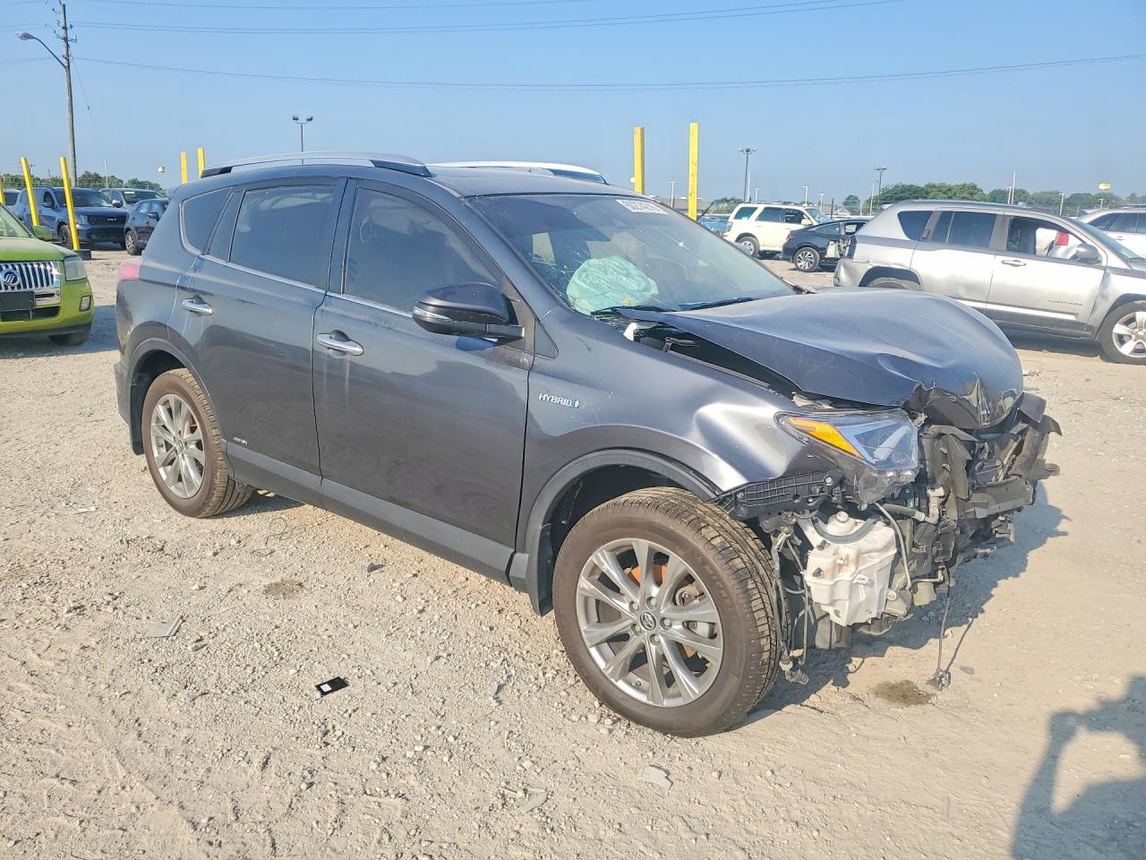 2016 Toyota Rav4 Hv Limited Gray vin: JTMDJREV9GD043696