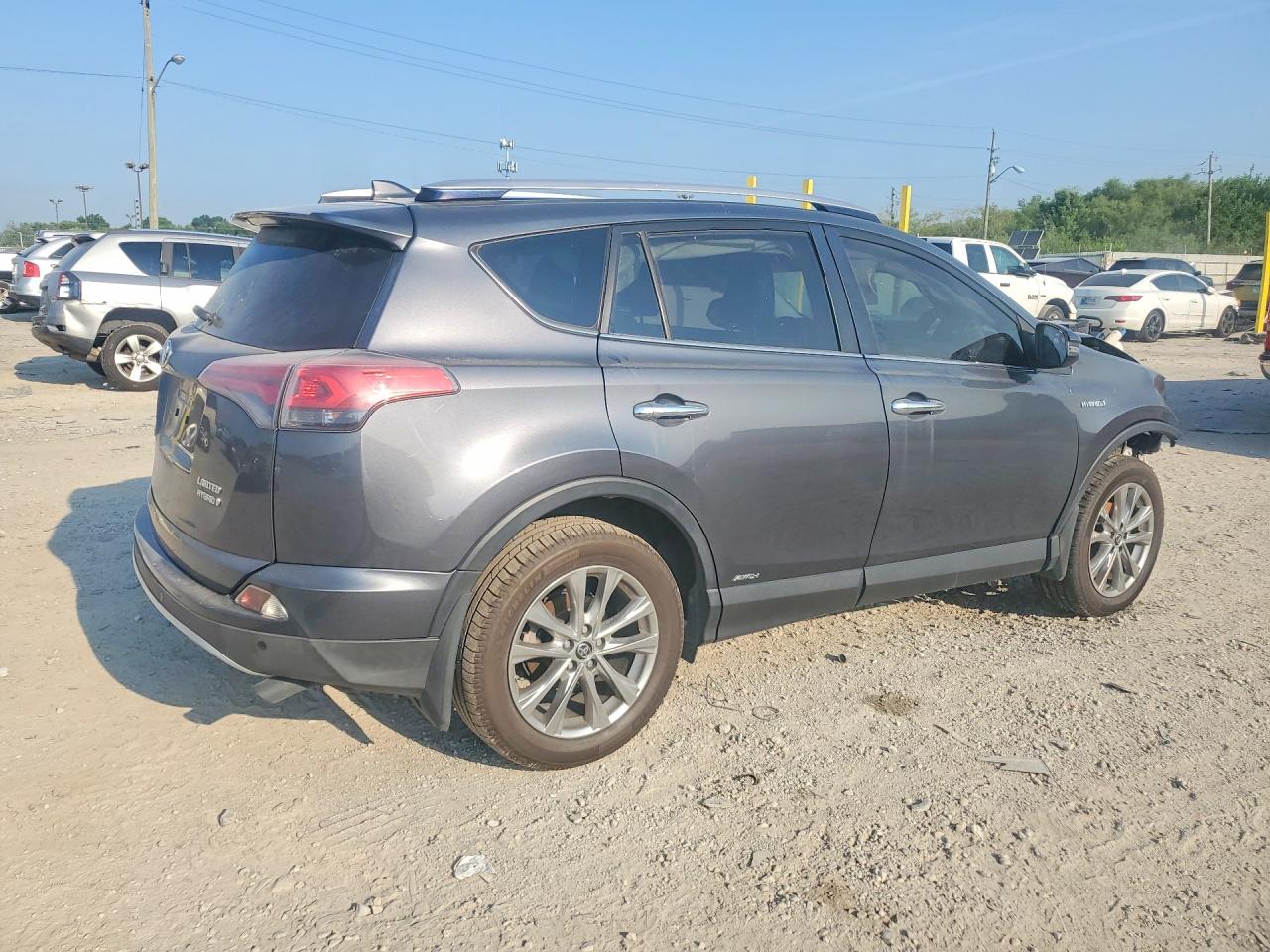 2016 Toyota Rav4 Hv Limited Gray vin: JTMDJREV9GD043696