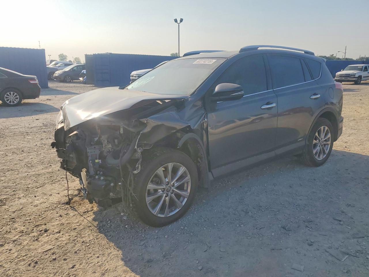 2016 Toyota Rav4 Hv Limited Серый vin: JTMDJREV9GD043696