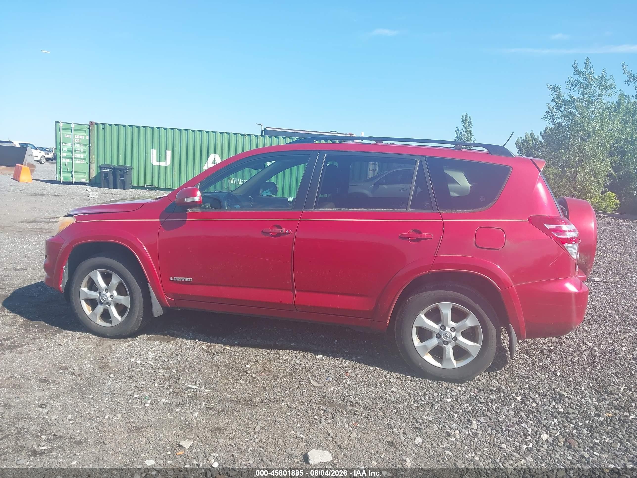 2010 Toyota Rav4 Limited V6 Red vin: JTMDK4DV0AD013253