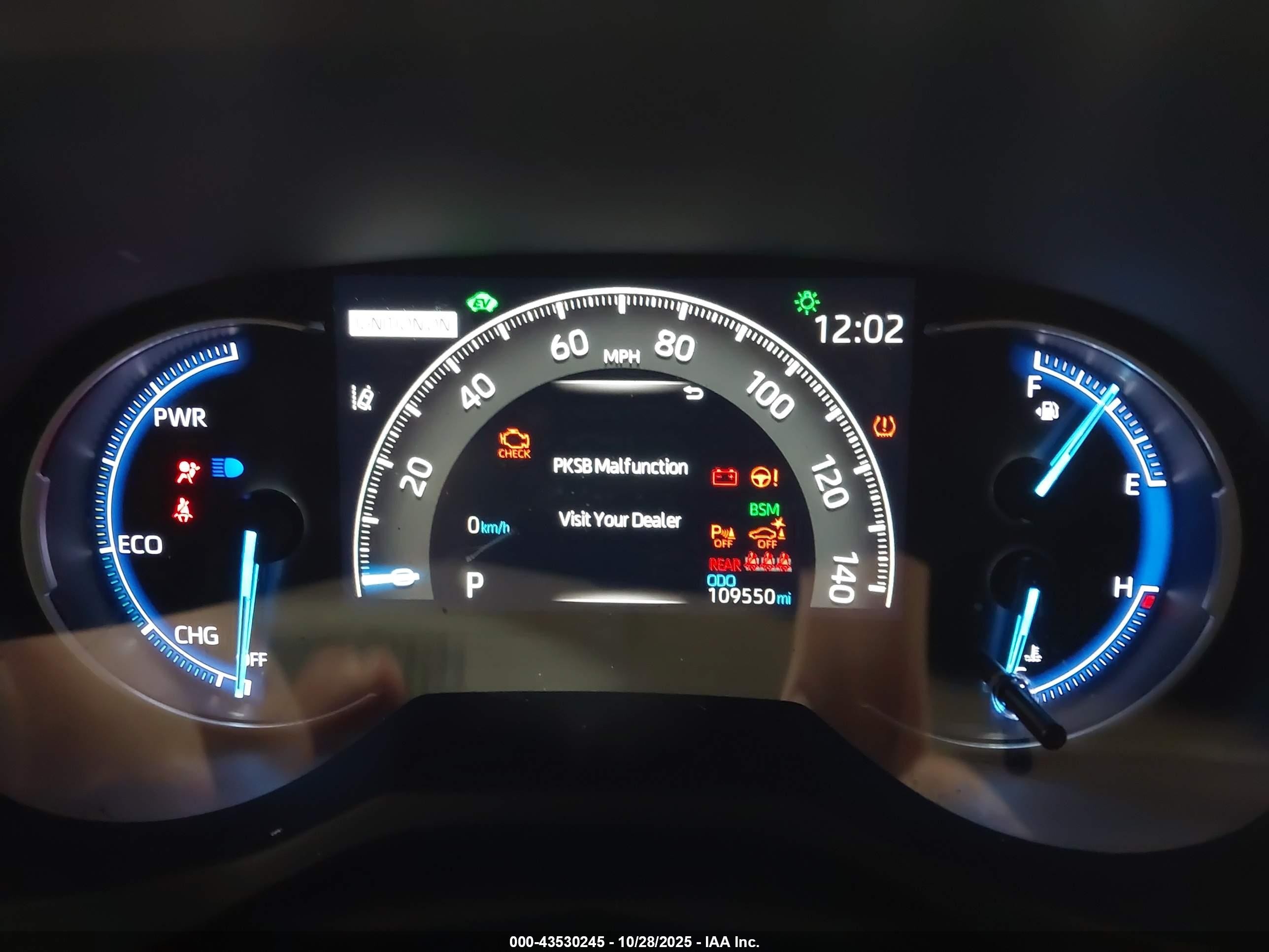 2019 Toyota Rav4 Hybrid Xse Blue vin: JTMEWRFV1KJ013364