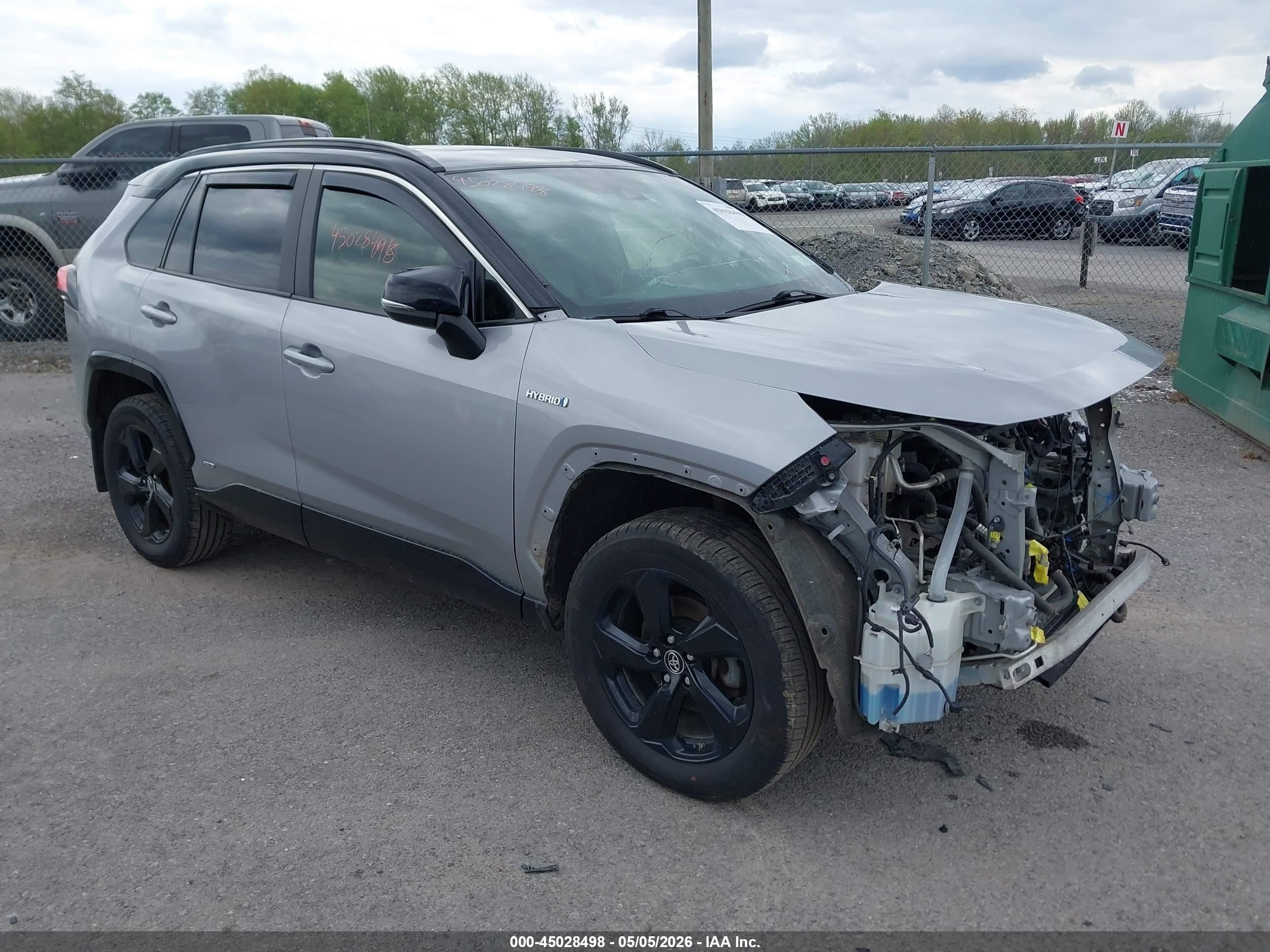 2019 Toyota Rav4 Hybrid Xse Silver vin: JTMEWRFV7KD505816